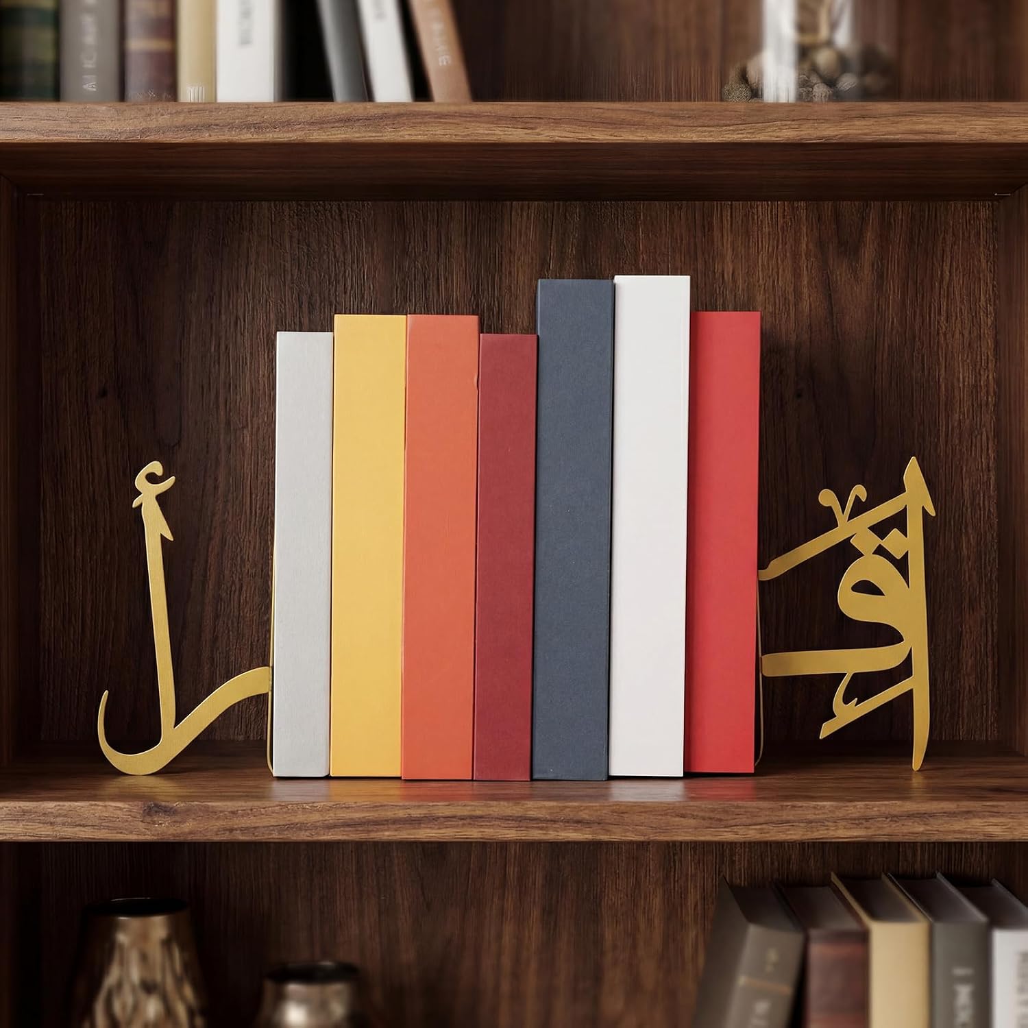 1 Pair Arabic Metal Bookend Decorative Arabic Metal Bookend Ramadan Book End Eid Book / IQRA / Gold