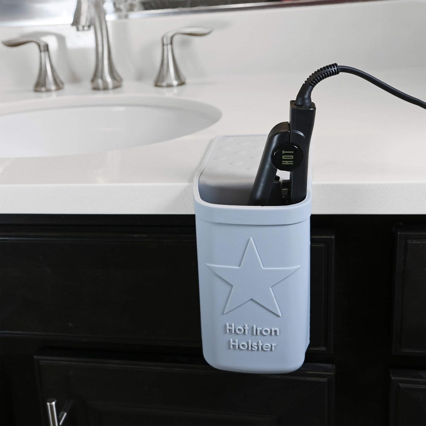 Hot Iron Holster | Adhesive-Free Silicone Storage Pocket for Organization and Travel | Heat Resistant to 500°F | Ideal