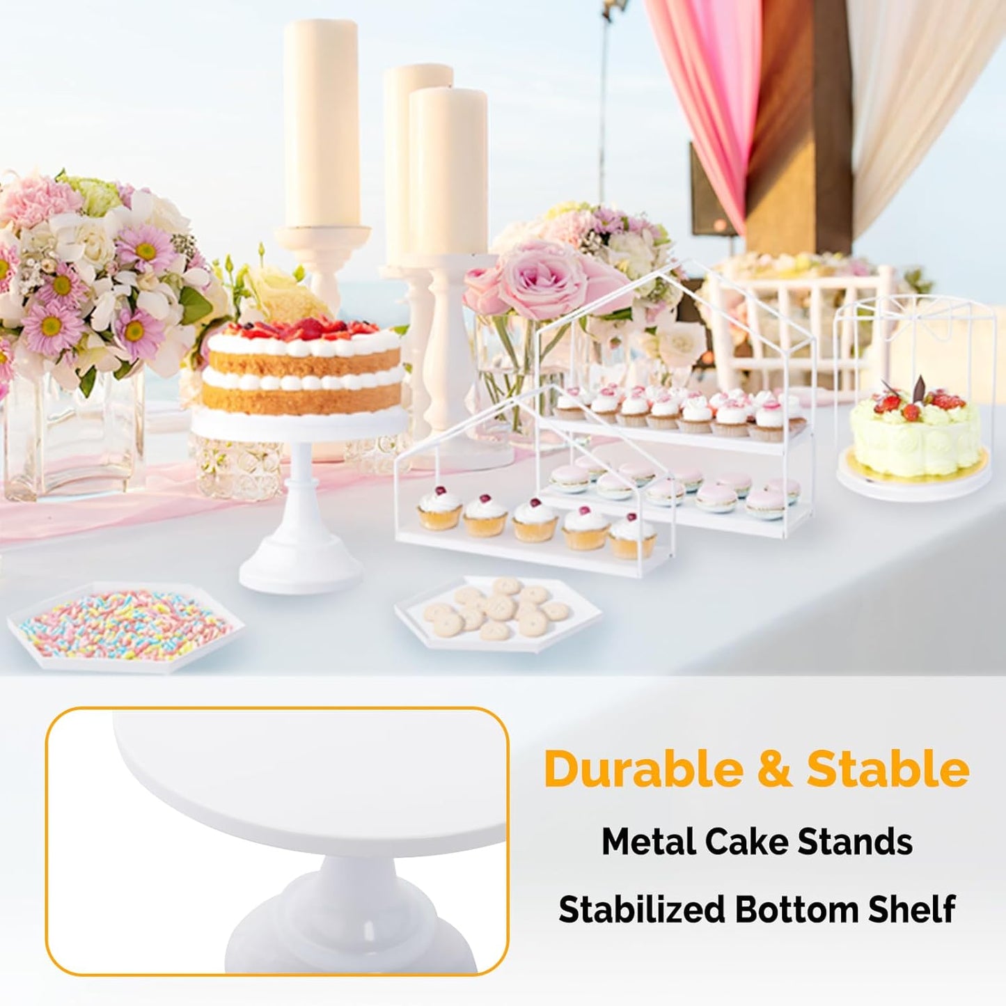 Metal Cupcake Stand / White / Set of 7