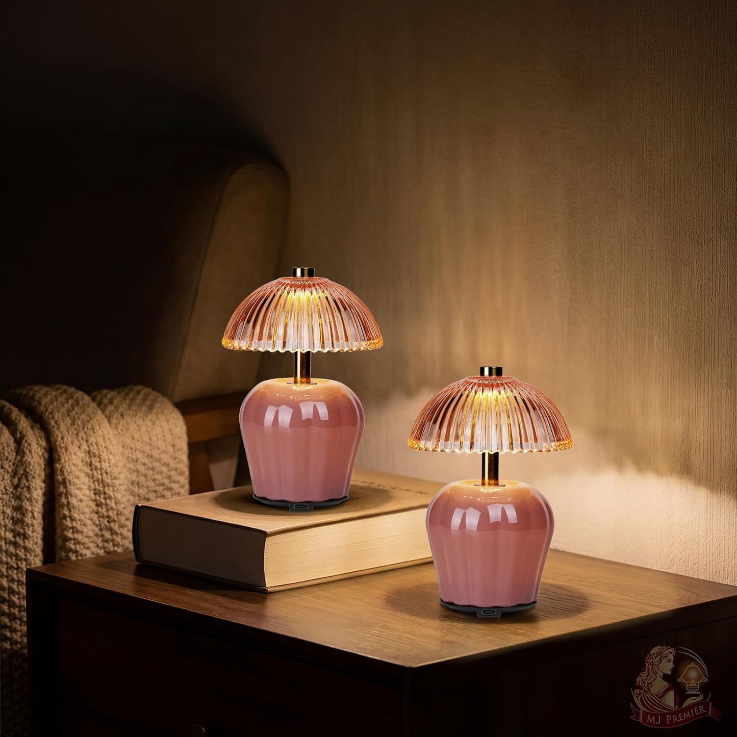 Rechargeable Table Lamp / Pink-2packs