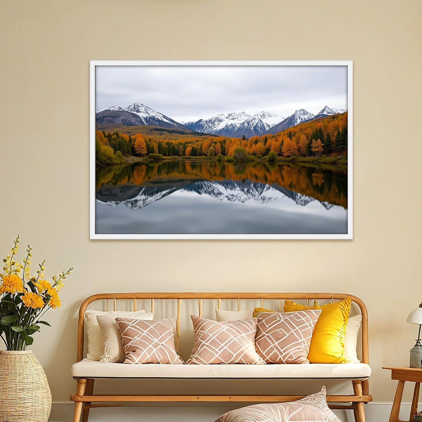 Giftgarden 16x24 Picture Frame White, Textured Metal Poster Frame 24x16 for Wall Display, Single