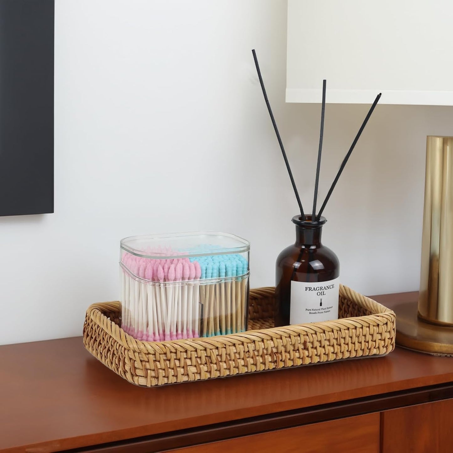 Wicker Toilet Tank Basket / Natural / 9.8 x 5 x 1.4