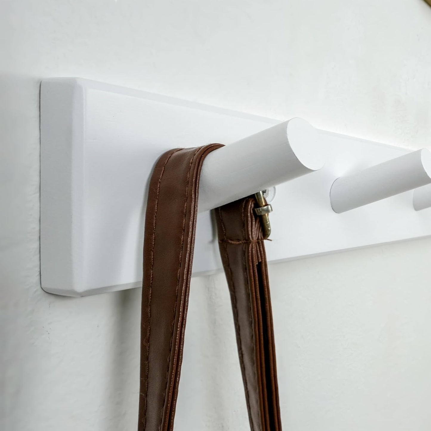 WEBI Coat Rack Wall Mounted,10 Hooks,38" Long Coat Hanger Wall Mount,Peg Rail Hat Hooks for Hanging