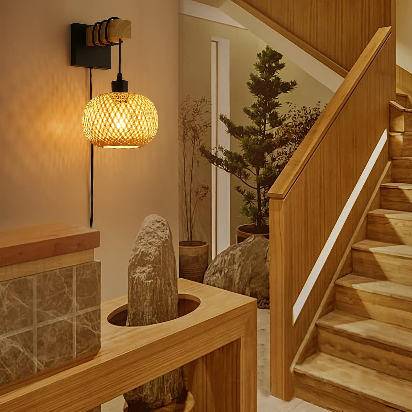 Farmhouse Plug in Wall Sconces Light Fixture