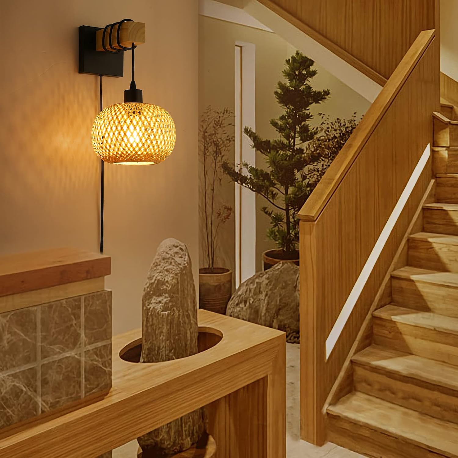 Farmhouse Plug in Wall Sconces Light Fixture