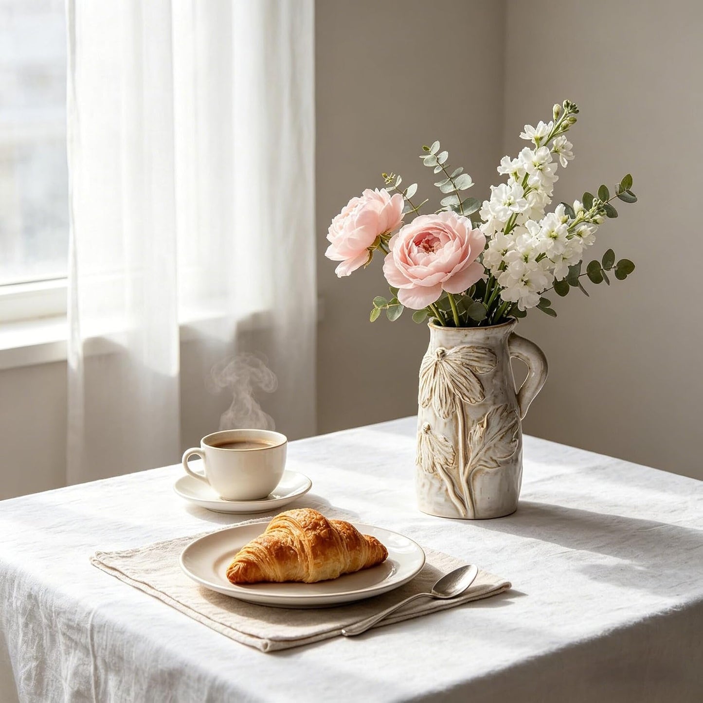 Small Ceramic Vase for Flowers / Creative Humanoid Vase