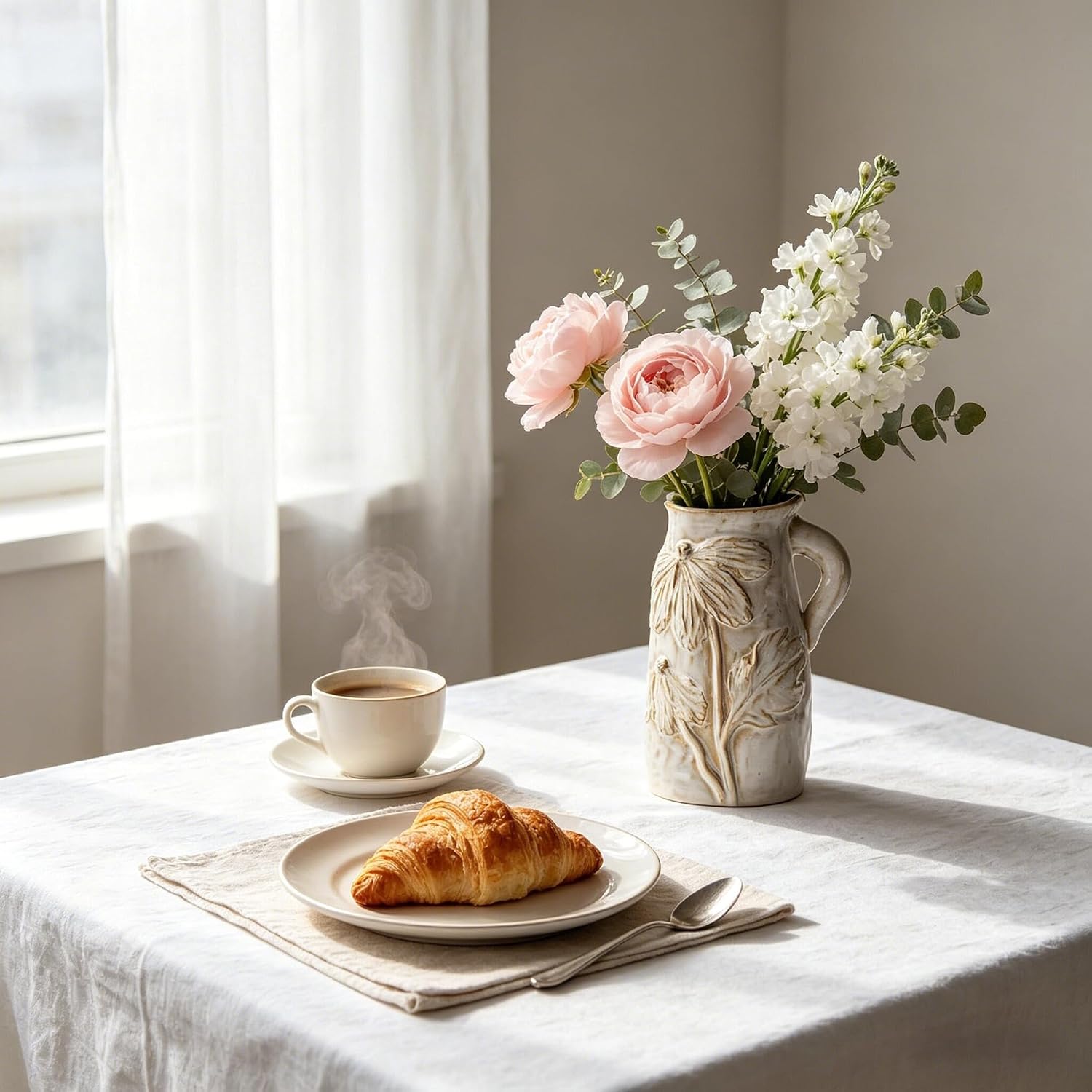 Small Ceramic Vase for Flowers / Creative Humanoid Vase