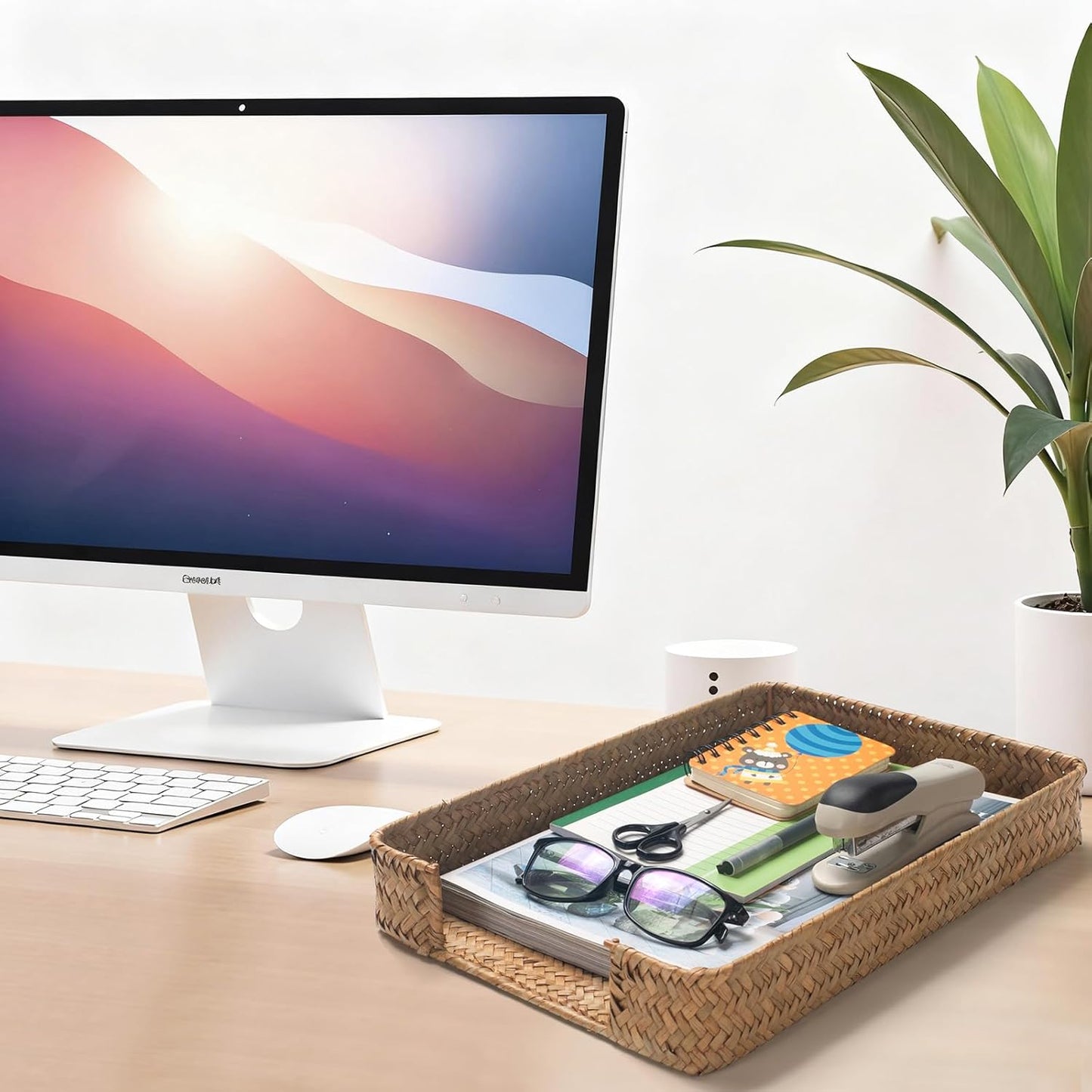 Woven Desk Tray / Seagrass Letter Tray