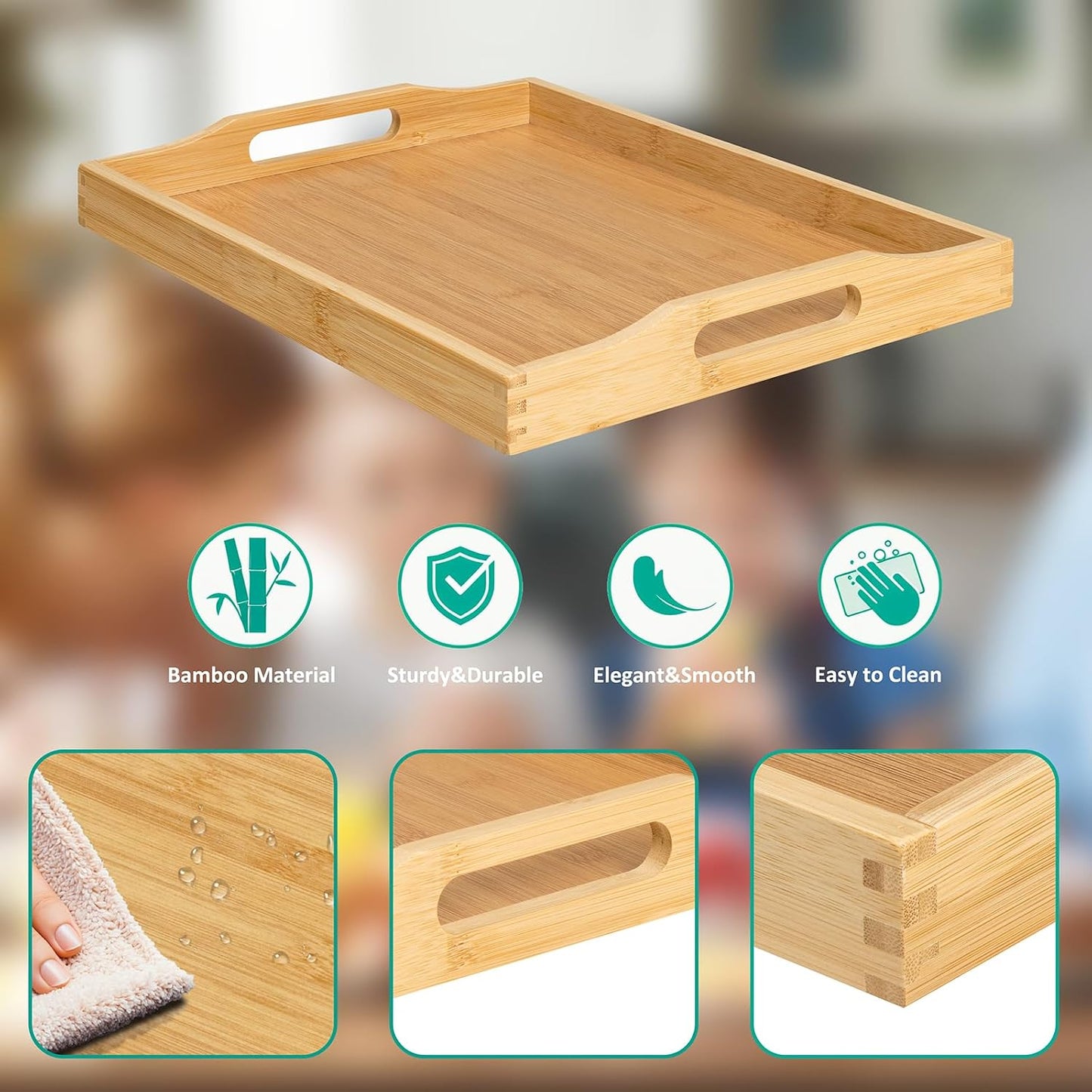 Wood Tray for Tea / Beige