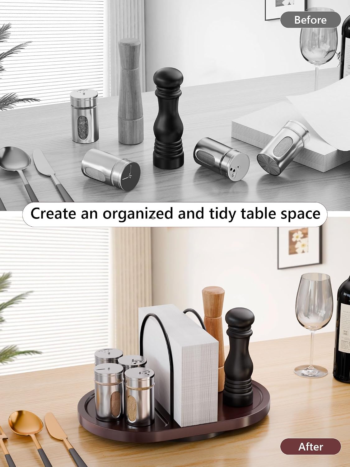 Rotating Napkin Holder / Walnut