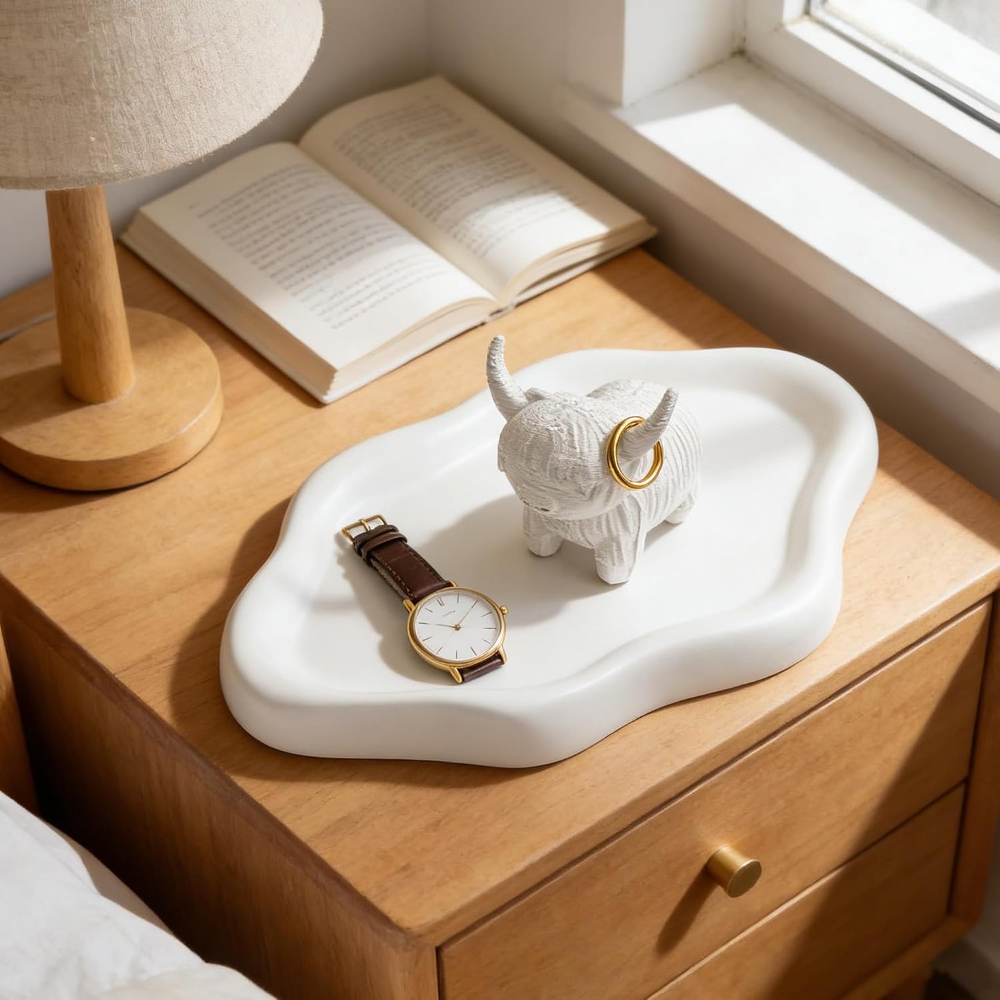 Ring Holder & Cloud Key Tray / Highland Cow