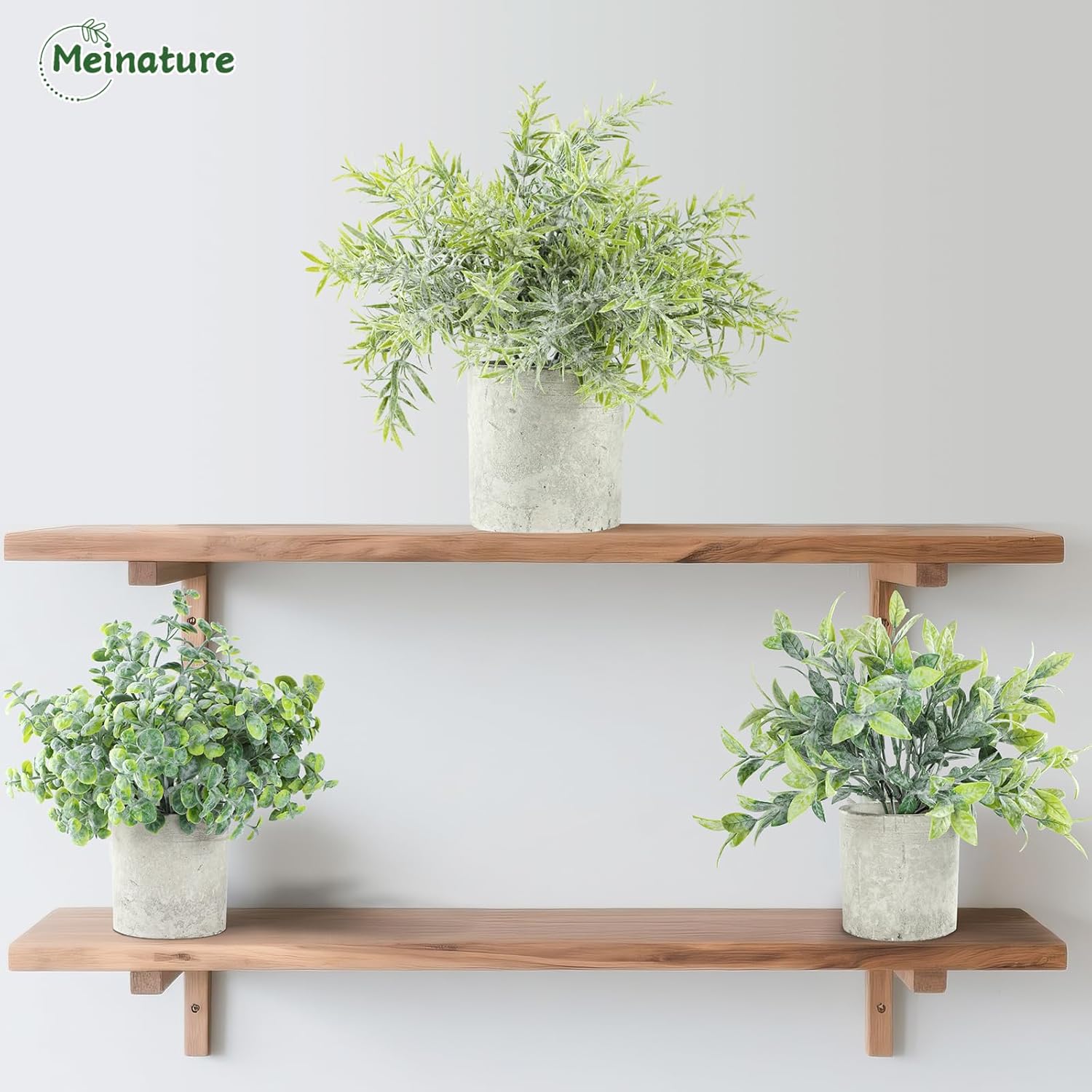 Artificial Plants Indoor / Sage Green / Set of 3