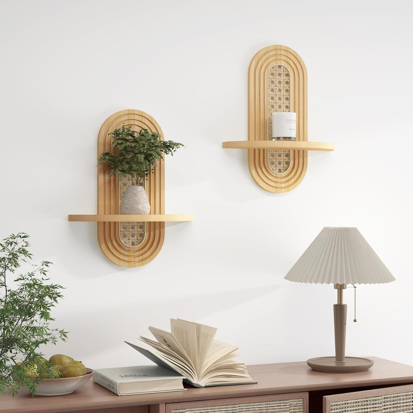 Arch Plant Floating Shelf / Wood / Set of 2