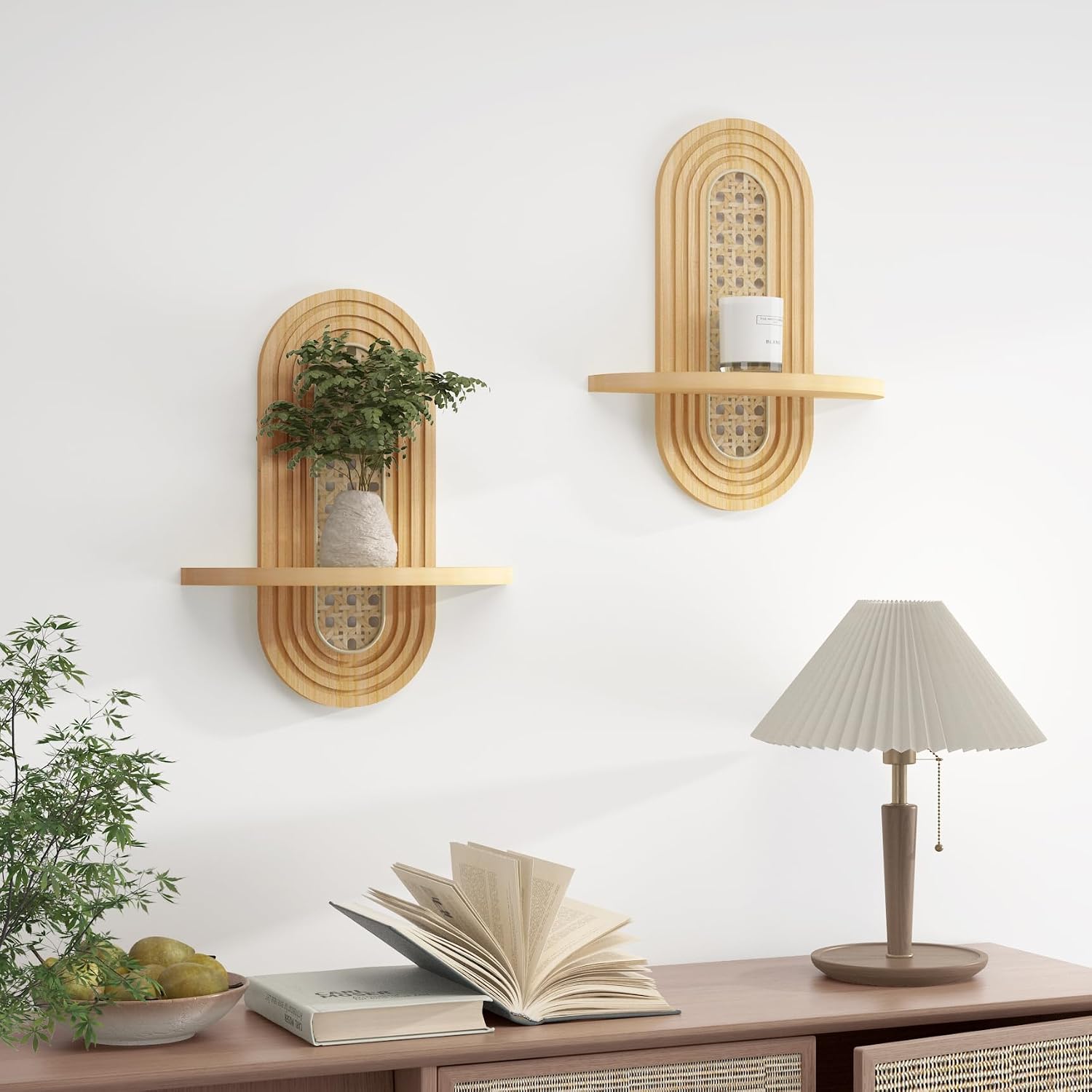 Arch Plant Floating Shelf / Wood / Set of 2