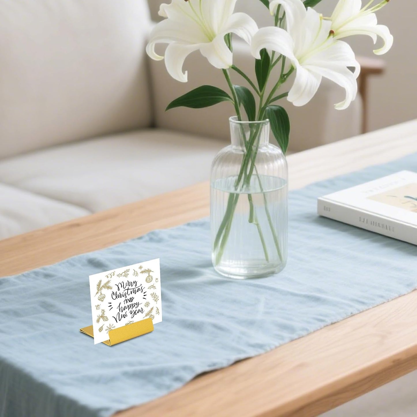 Gold Table Number Holders, 24 Pack Metal Place Card & Picture Holders | Steel Table Sign Holders,Ideal for Weddings