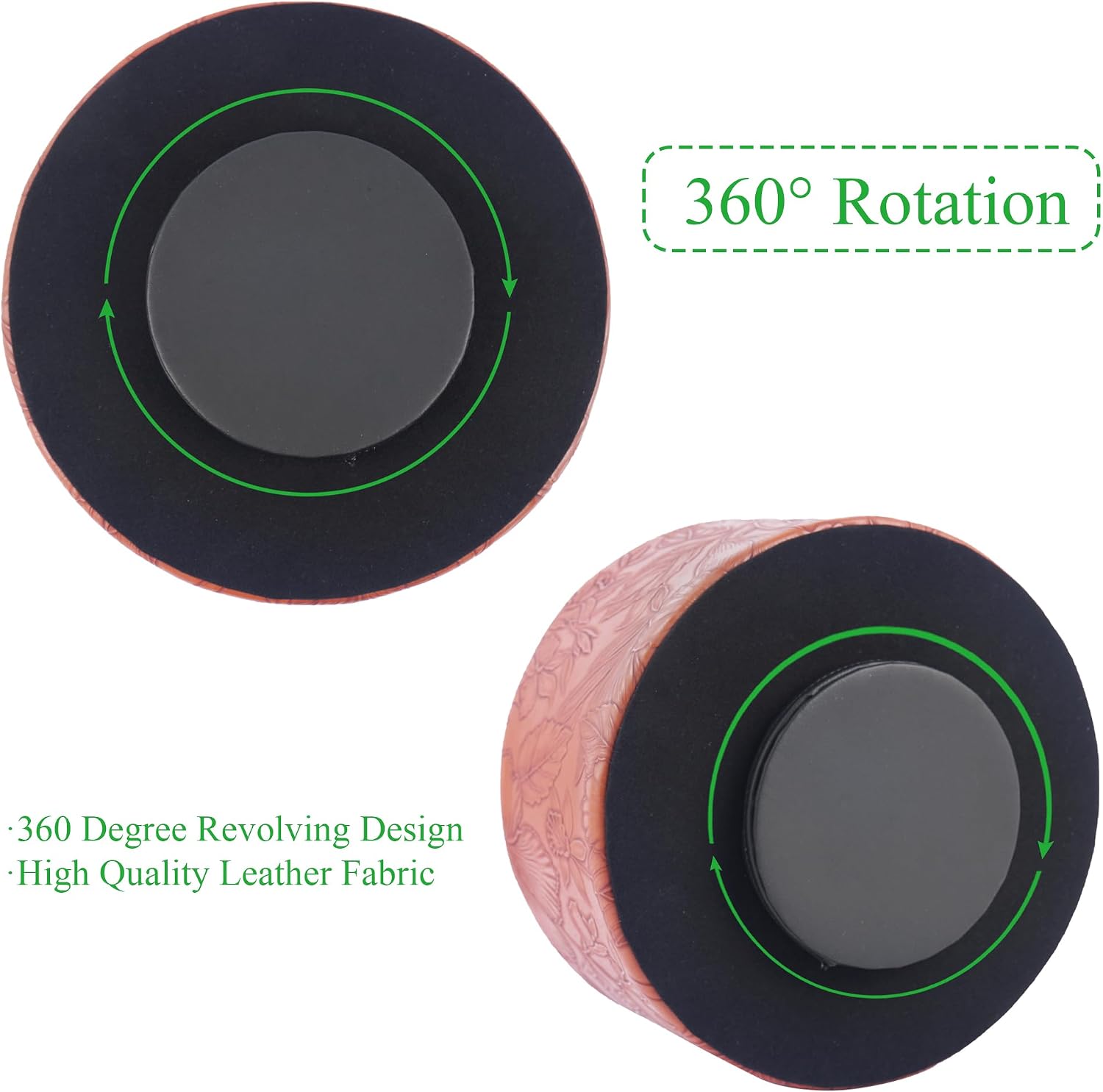 Remote Control Holder / 1-big Carved Brown / 360 Degree Rotation