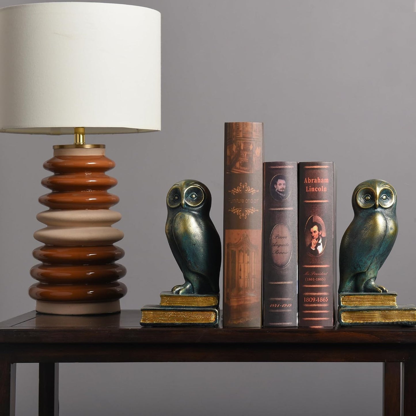 Book Ends / Owl Decorative Bookends Bronze Bird Book Stopper Unique Kids Book Holders / Owl-bronze
