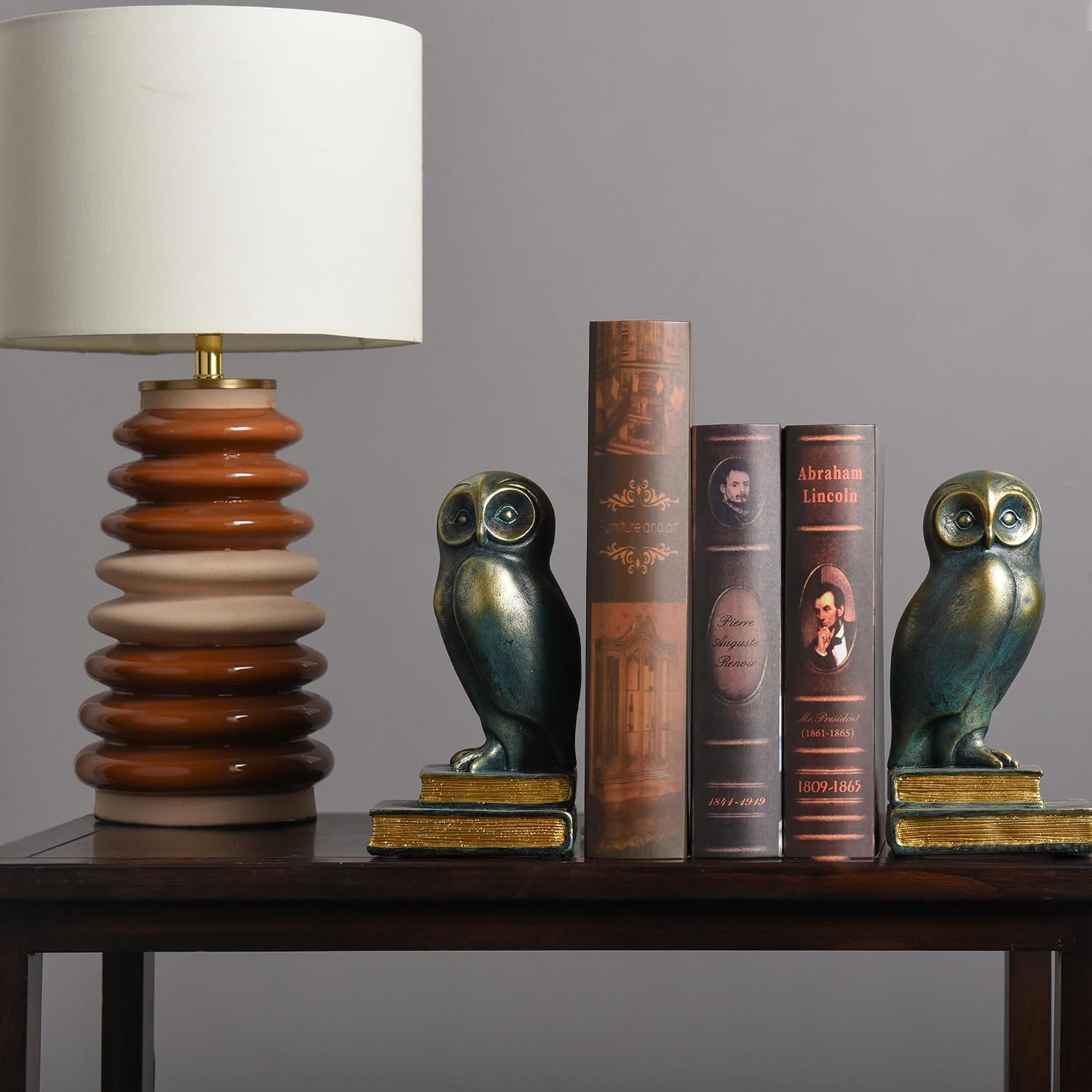 Book Ends / Owl Decorative Bookends Bronze Bird Book Stopper Unique Kids Book Holders / Owl-bronze