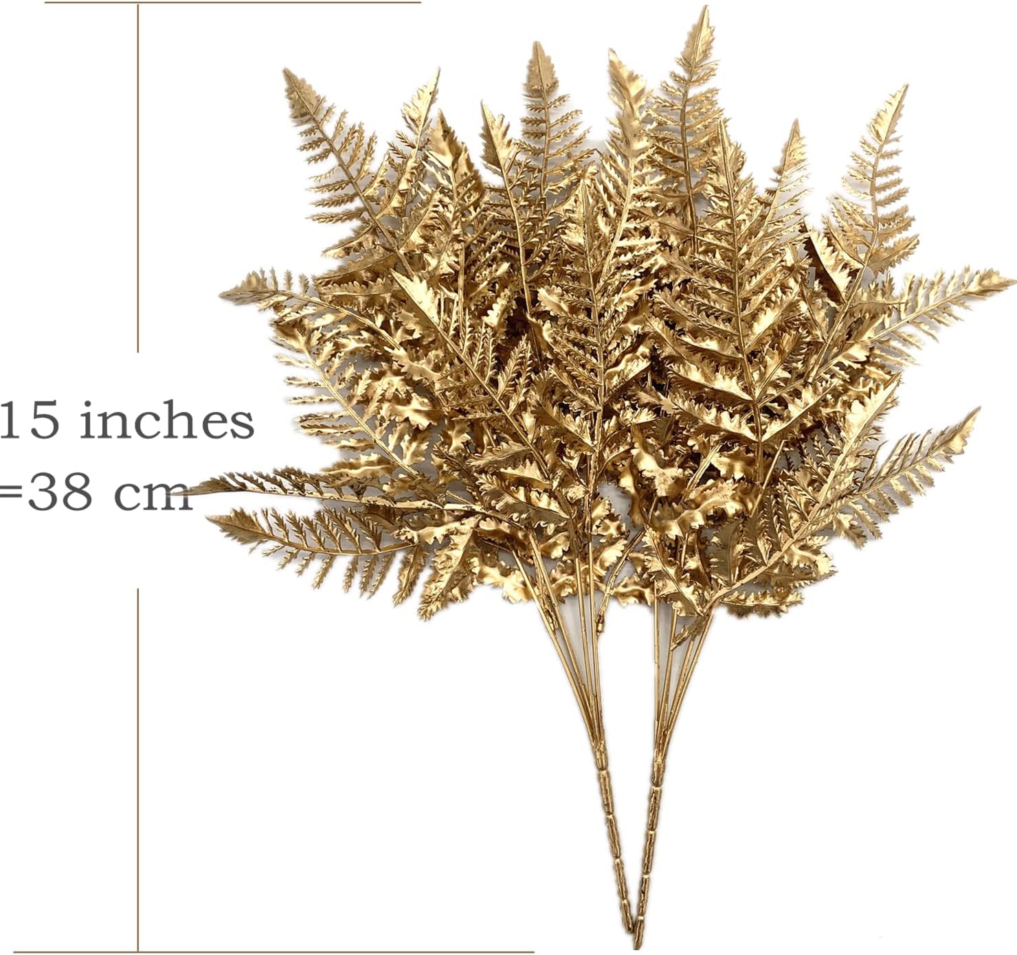 Artificial Golden Flowers Decoration / Gold Boston Grass & Tail Grass / Set of 2