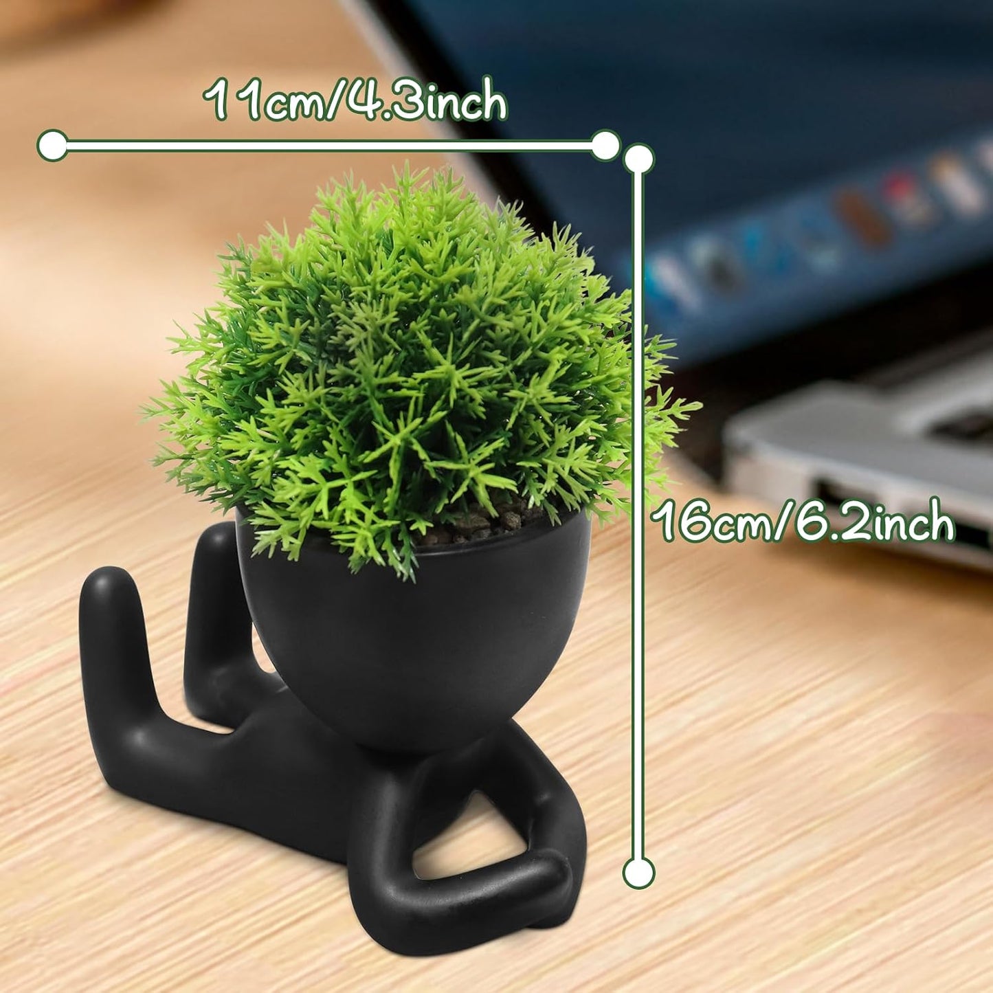 Artificial Mini Succulent Decorative Plants / Black-h