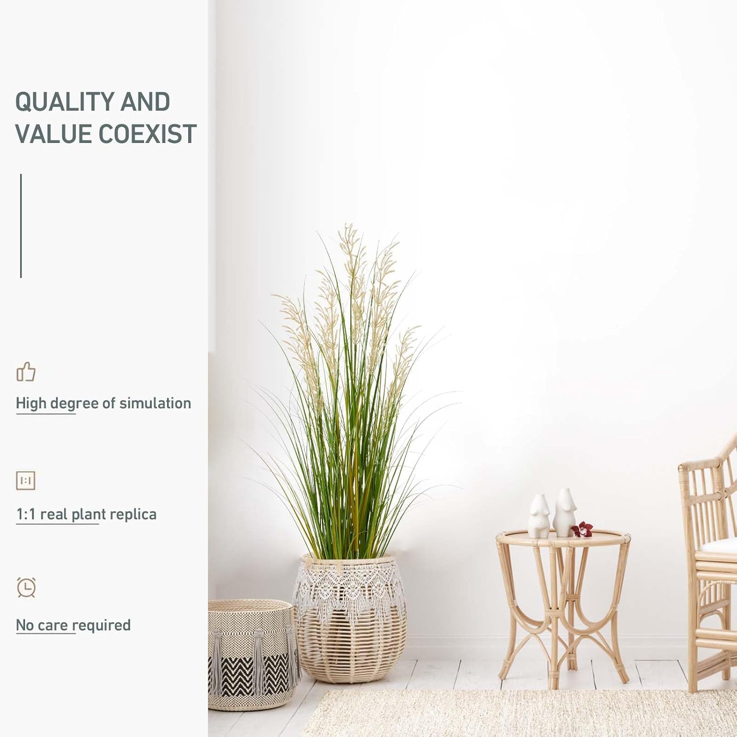 Artificial Plant / Faux House Plants in Pot / 47 Inch
