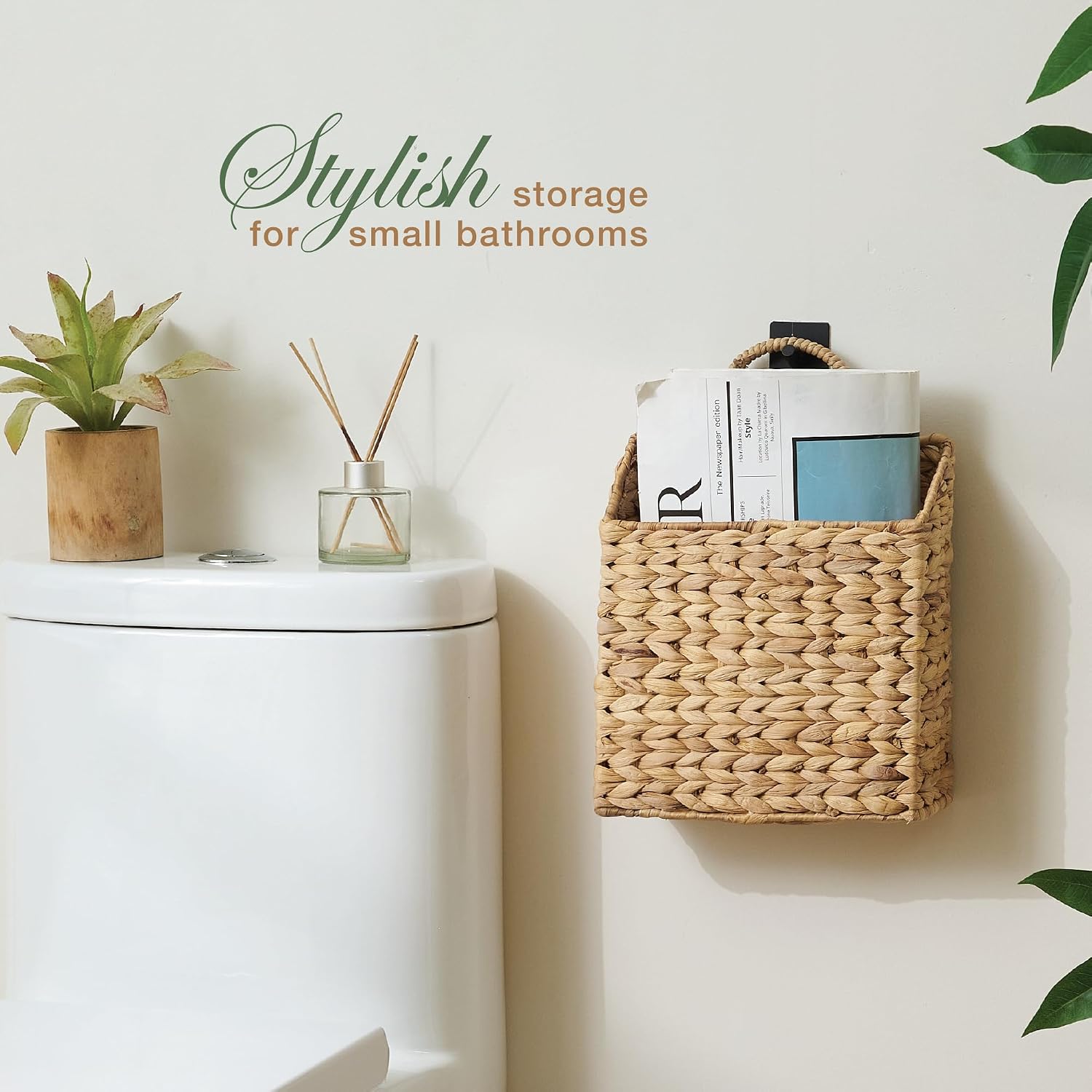 Woven Wall Baskets for Storage / Natural / Set of 2