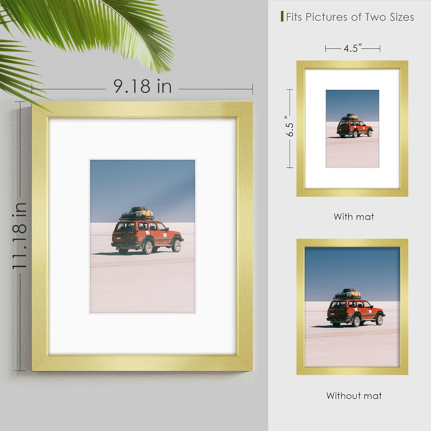 8x10 Picture Frame Sef of 10, Display Pictures 5x7 with Mat or 8 x 10 Without Mat, Photo Frame Collage for Wall Gallery