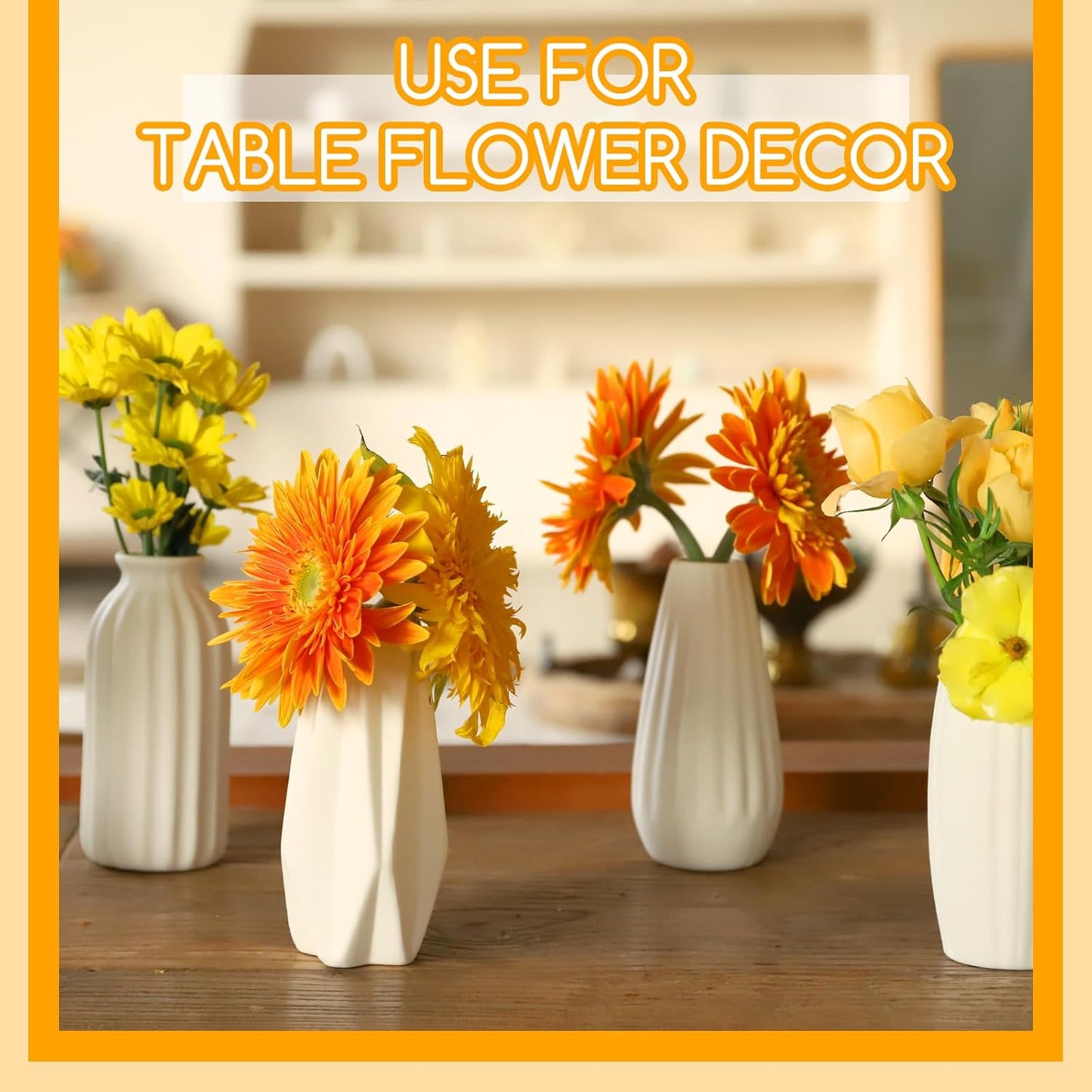 16packs Small Ceramic Vases / White / Set of 16