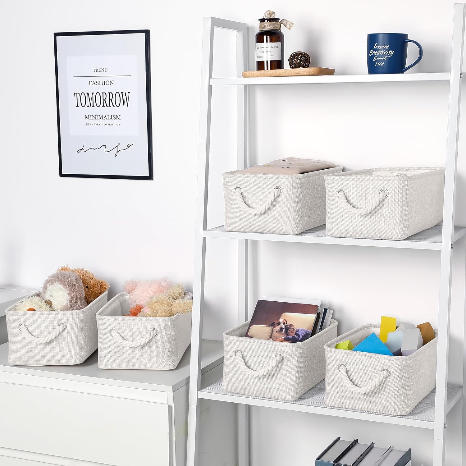 Small Storage Baskets / Ivory / Set of 6