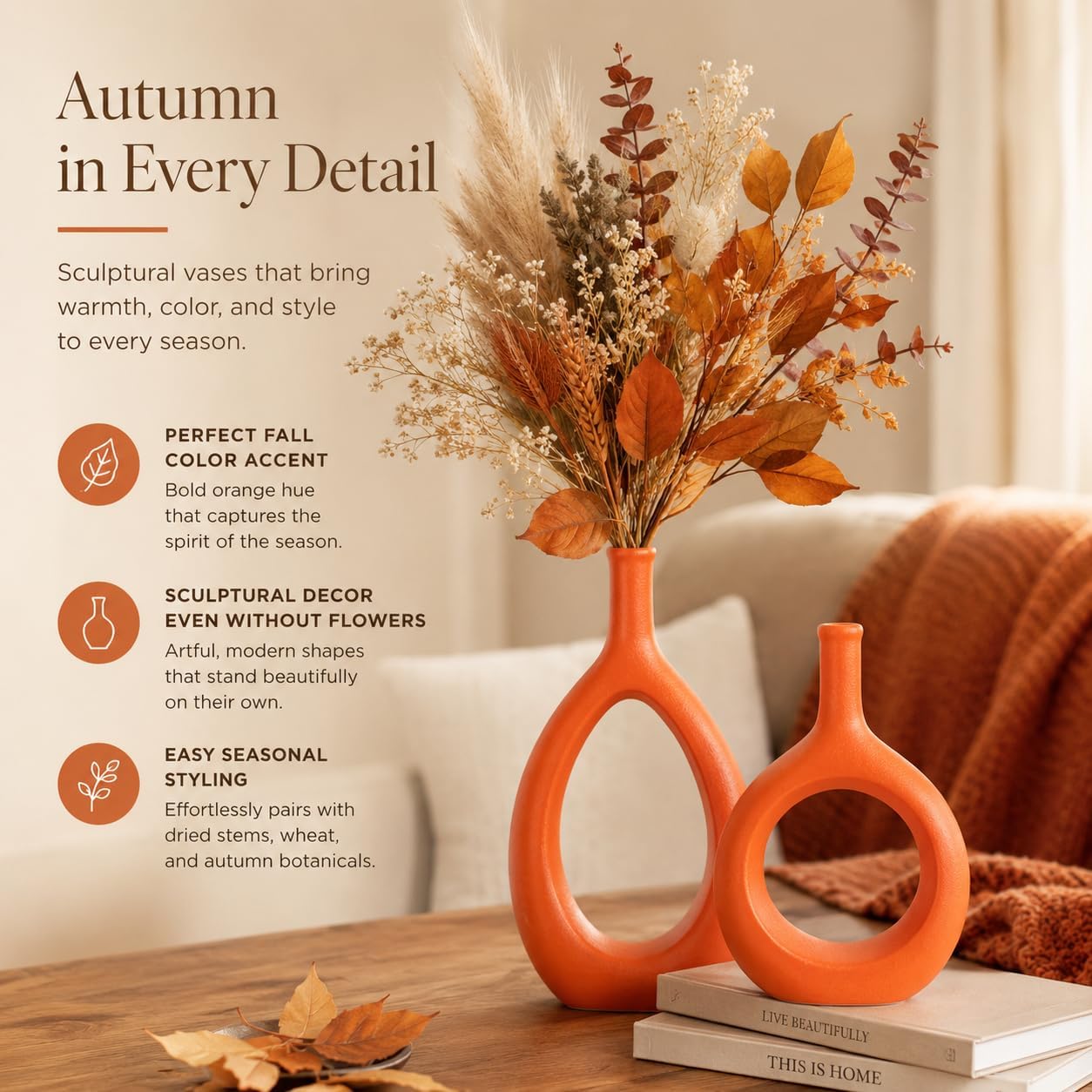 Ceramic Vase Set 2 / Orange