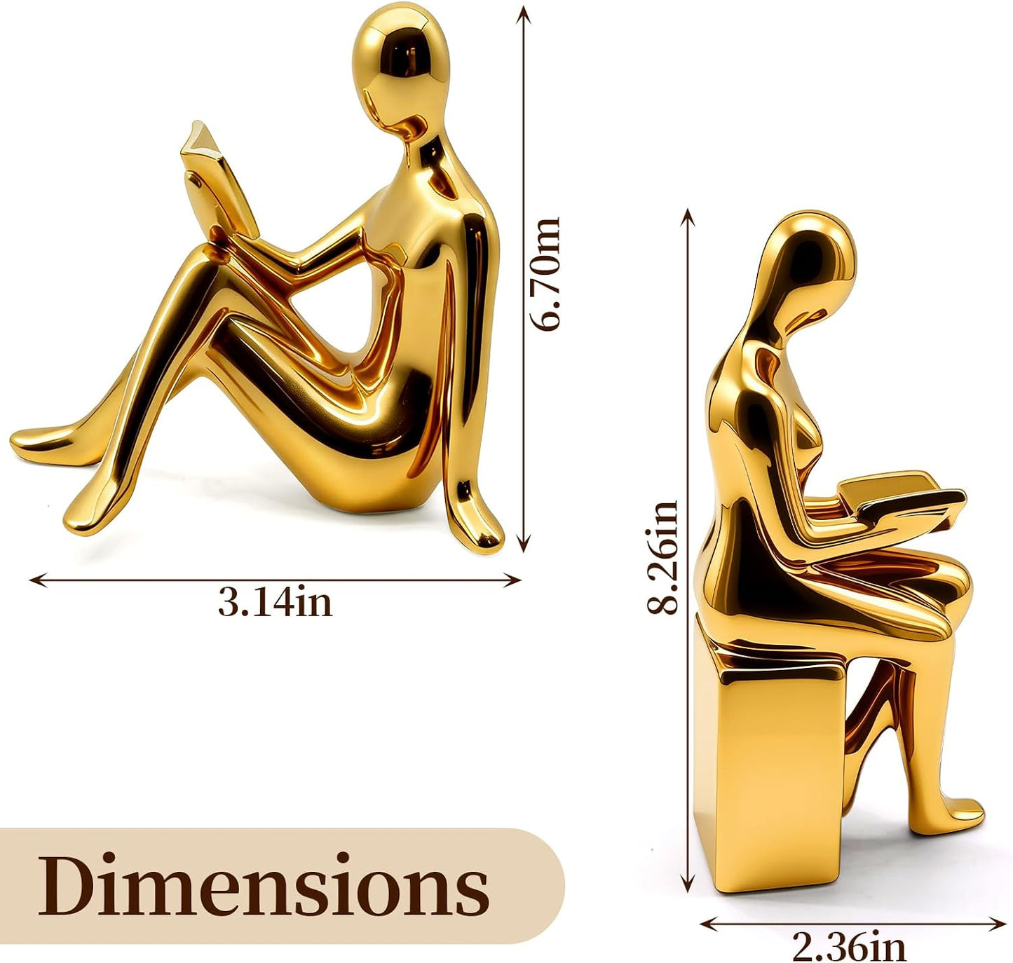 Ceramic Book Ends / Decorative Bookends Set