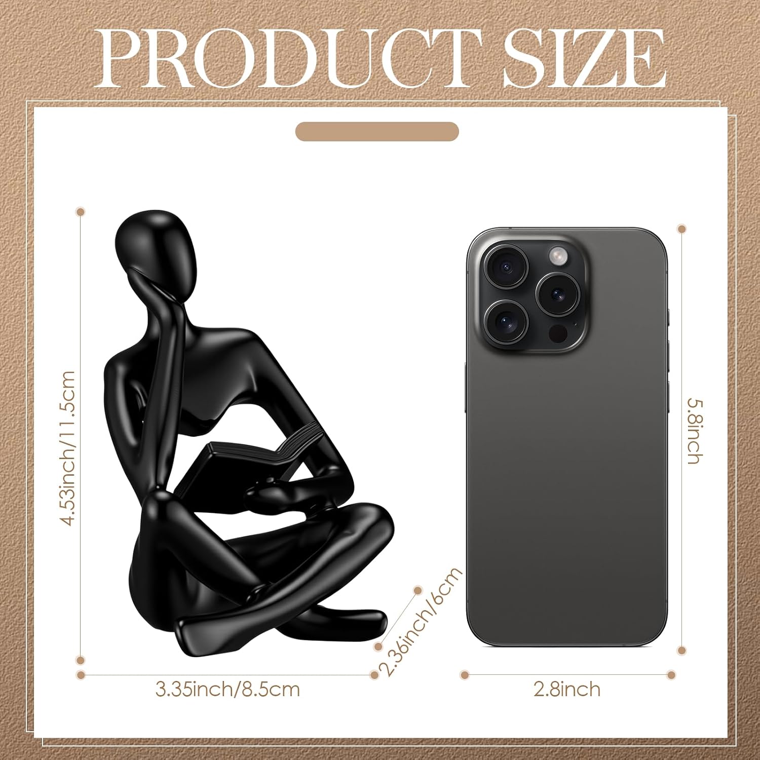 Modern Aesthetic Figurine Decoration / Black