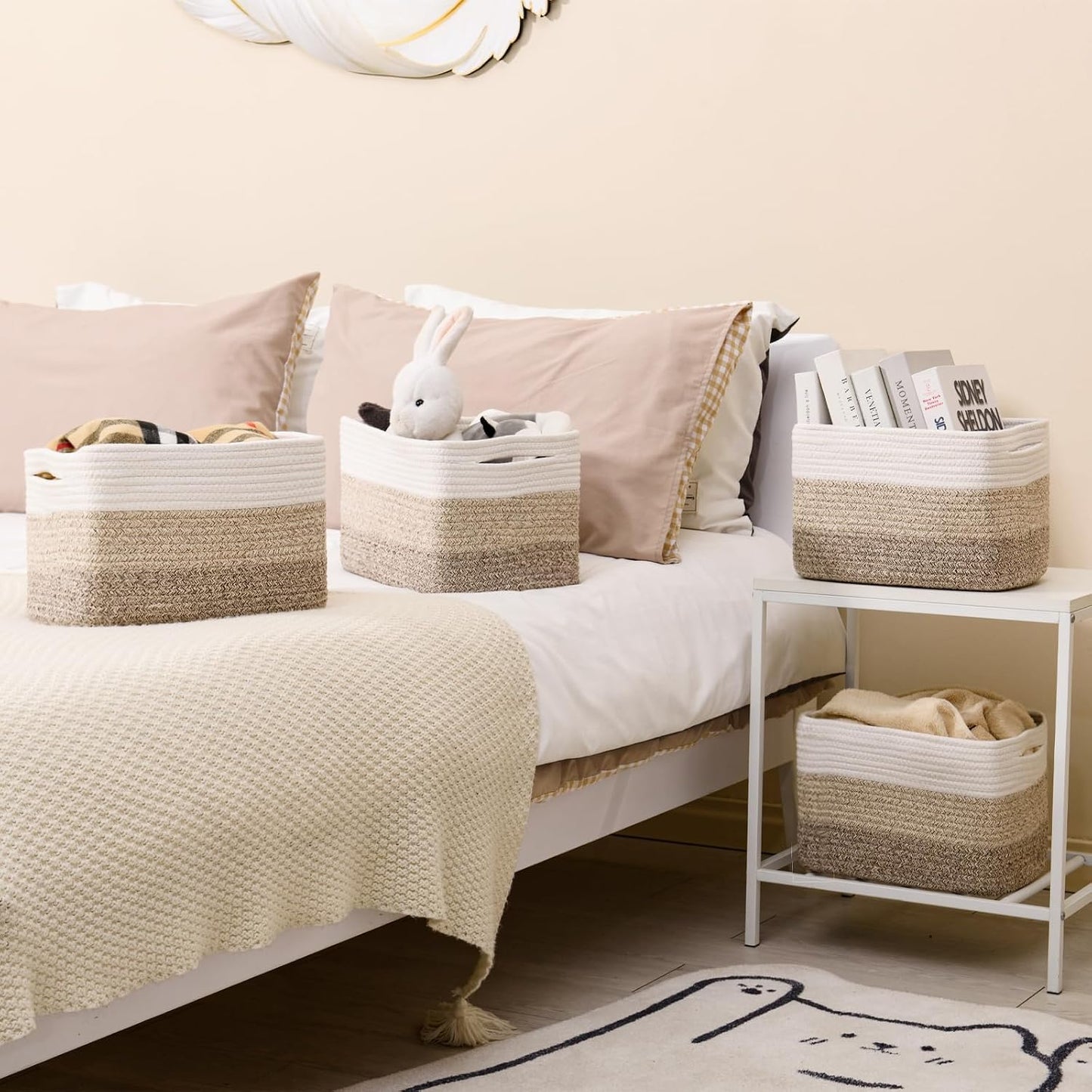 Woven Baskets for Storage / Gradient Brown