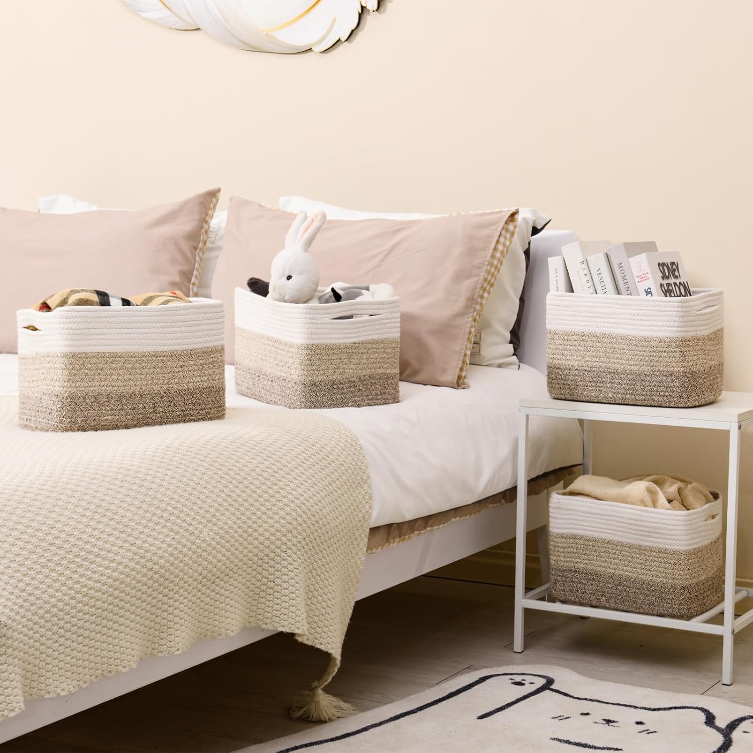 Woven Baskets for Storage / Gradient Brown