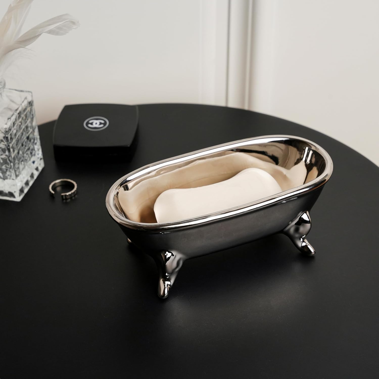Decorative Bar Soap Holder / Silver