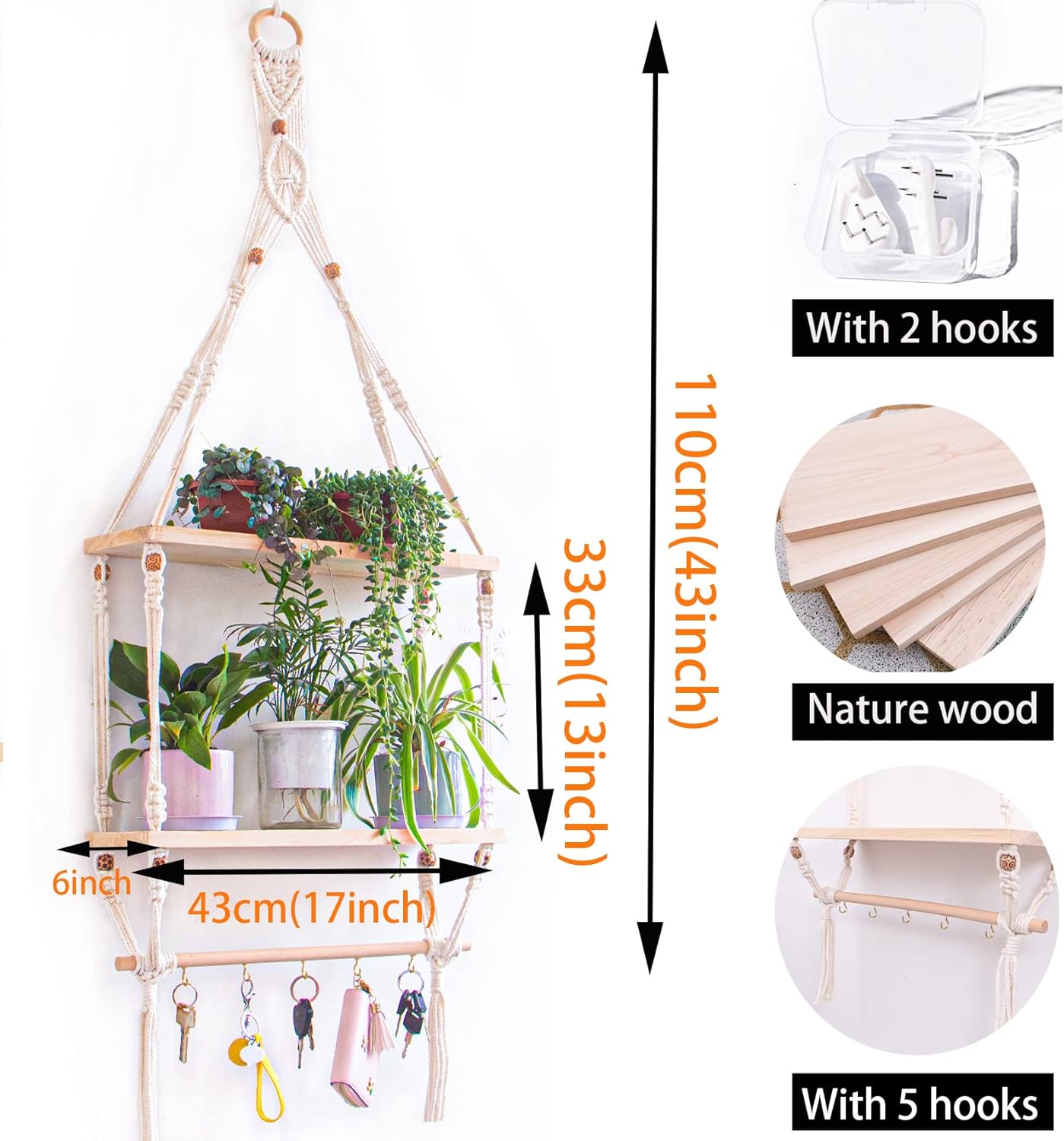 Woven Rope Organizer / 2tier Shelves