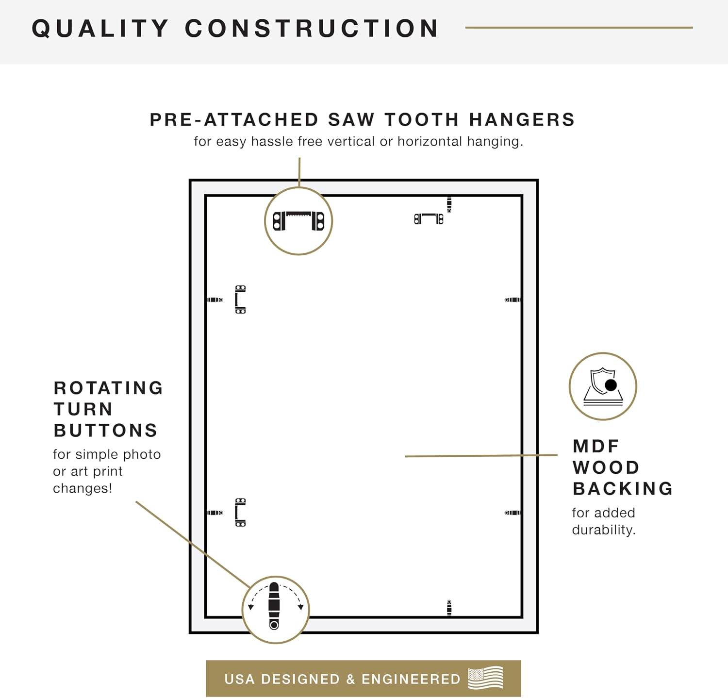 MCS Studio Gallery Poster Frame, 18x24, Black Woodgrain, 1-Pack | Studio Gallery Poster Frame For Photos & Art Prints