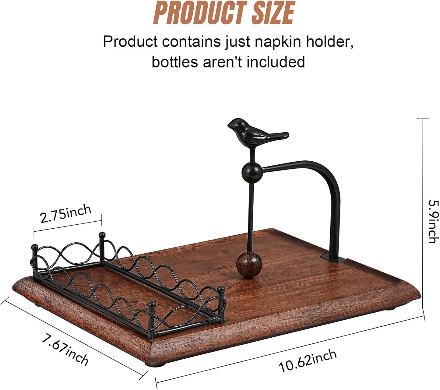 Napkin Holder / Salt and Pepper Shakers Storage Shakers / with Spice Rack