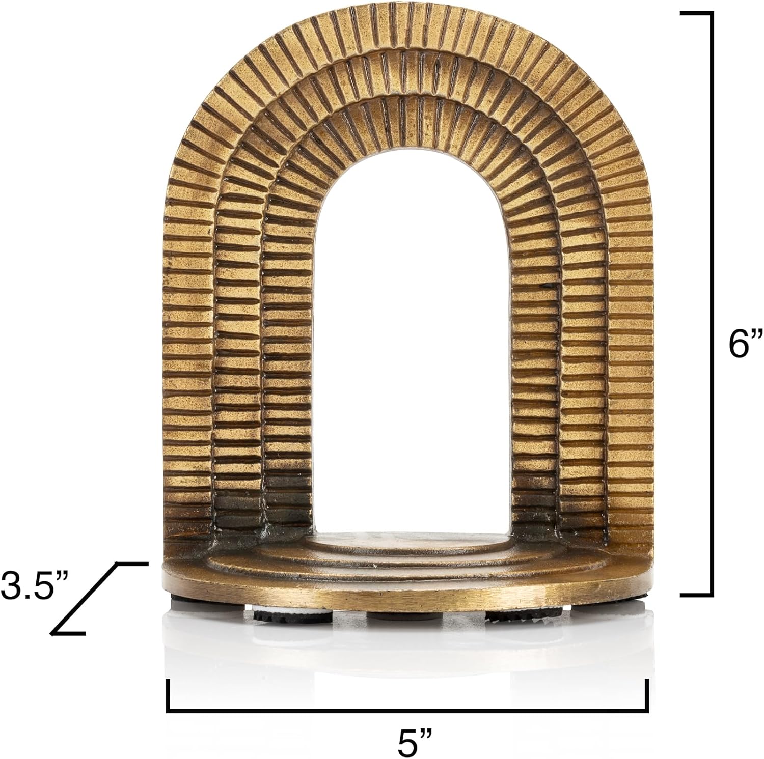 Cast Iron Brick Arch Bookends Set