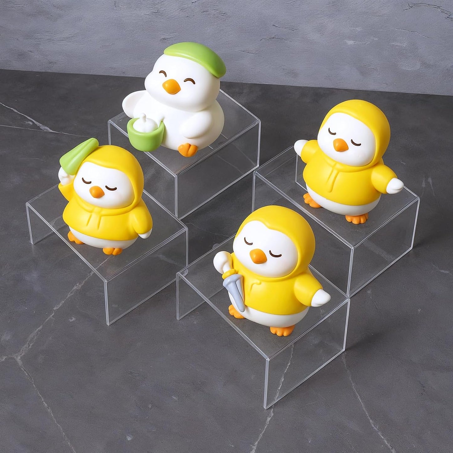 Display Stand for Figures / Clear / Set of 16