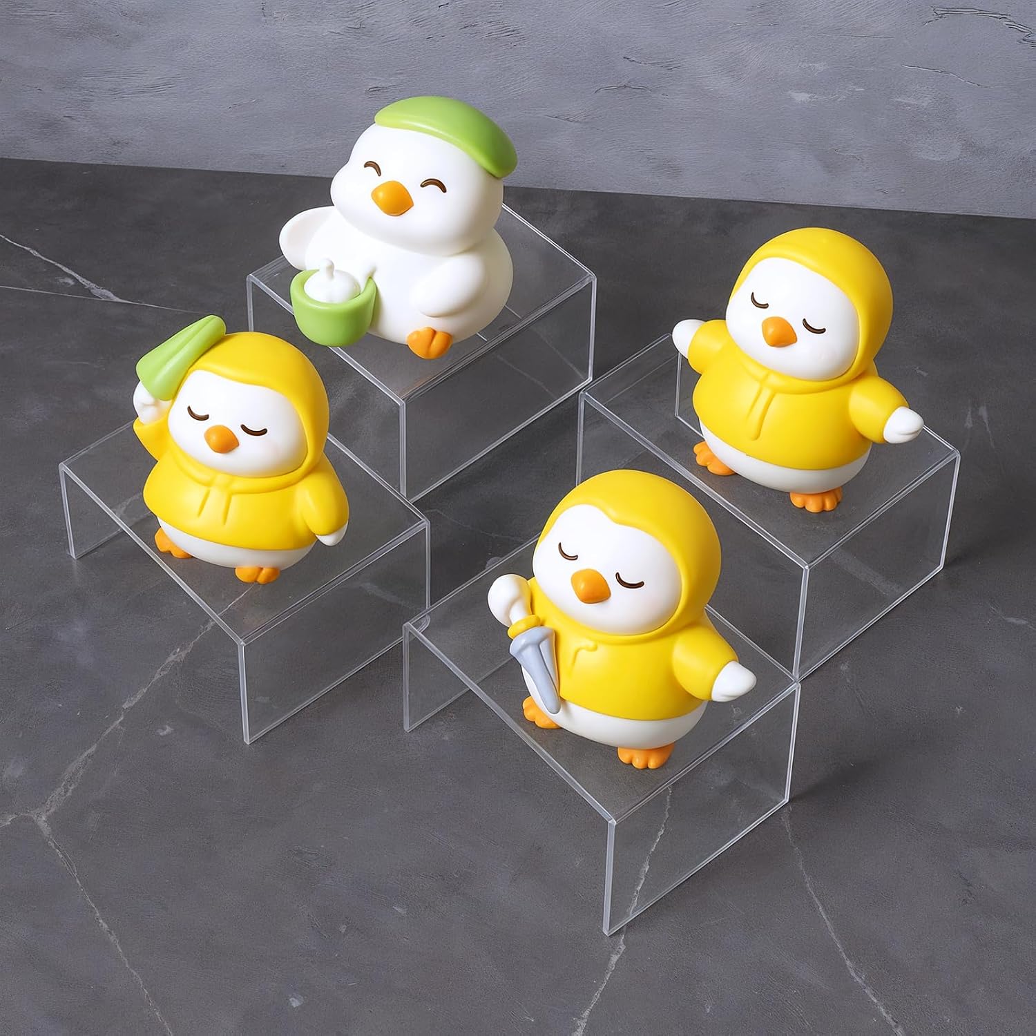 Display Stand for Figures / Clear / Set of 16