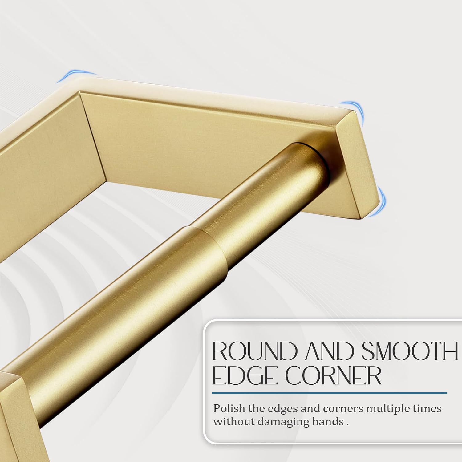 KOKOSIRI Toilet Paper Holder Spring Loaded Bathroom Toilet Roll Holder Wall Mount Stainless Steel Brushed Gold B2011BG