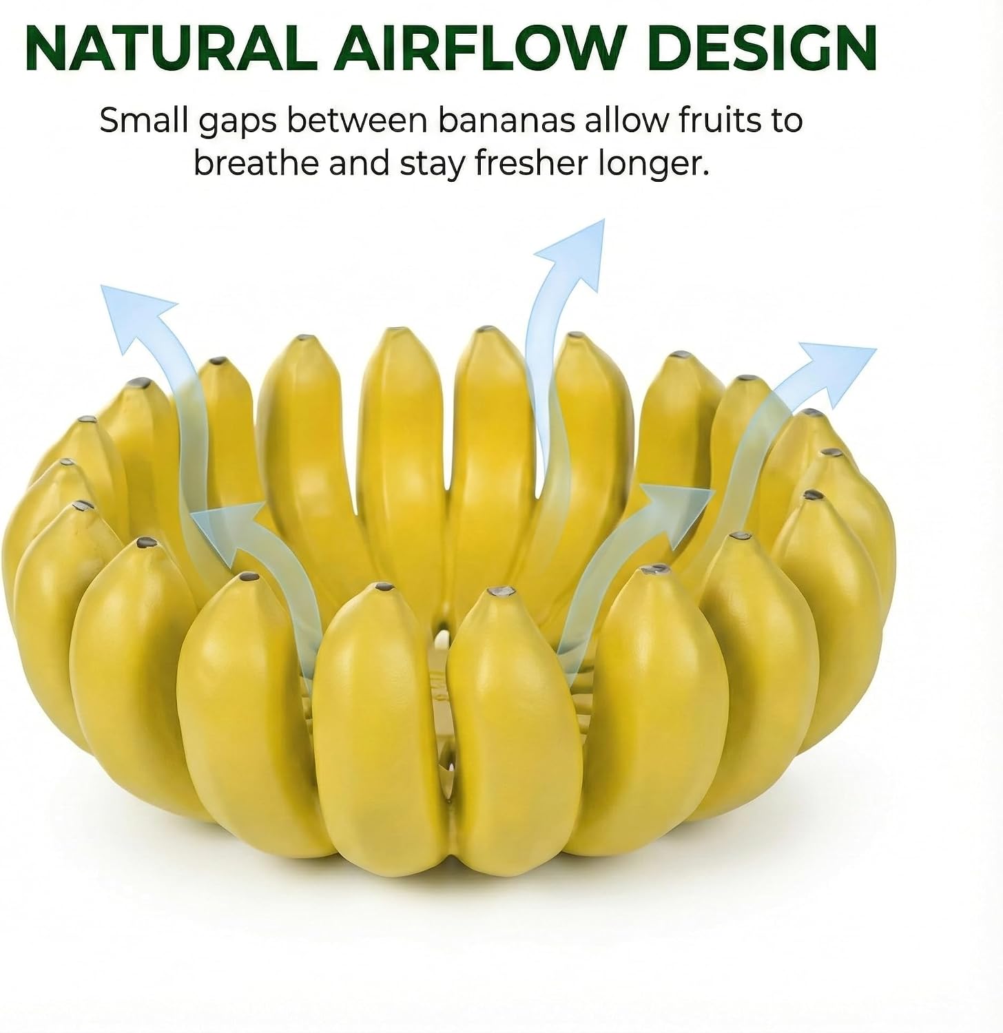 Banana fruit bowl holder Handcrafted Art Centerpiece / Yellow / 12 Inch