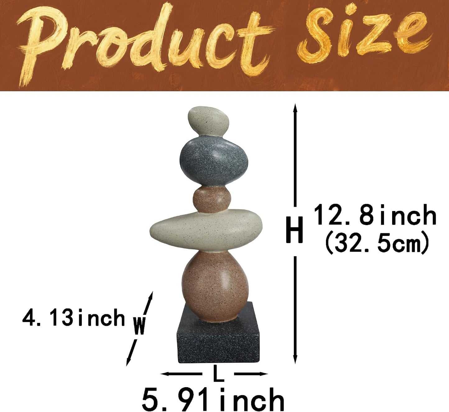 Sandstone Statue Decor / 13" Marble Color