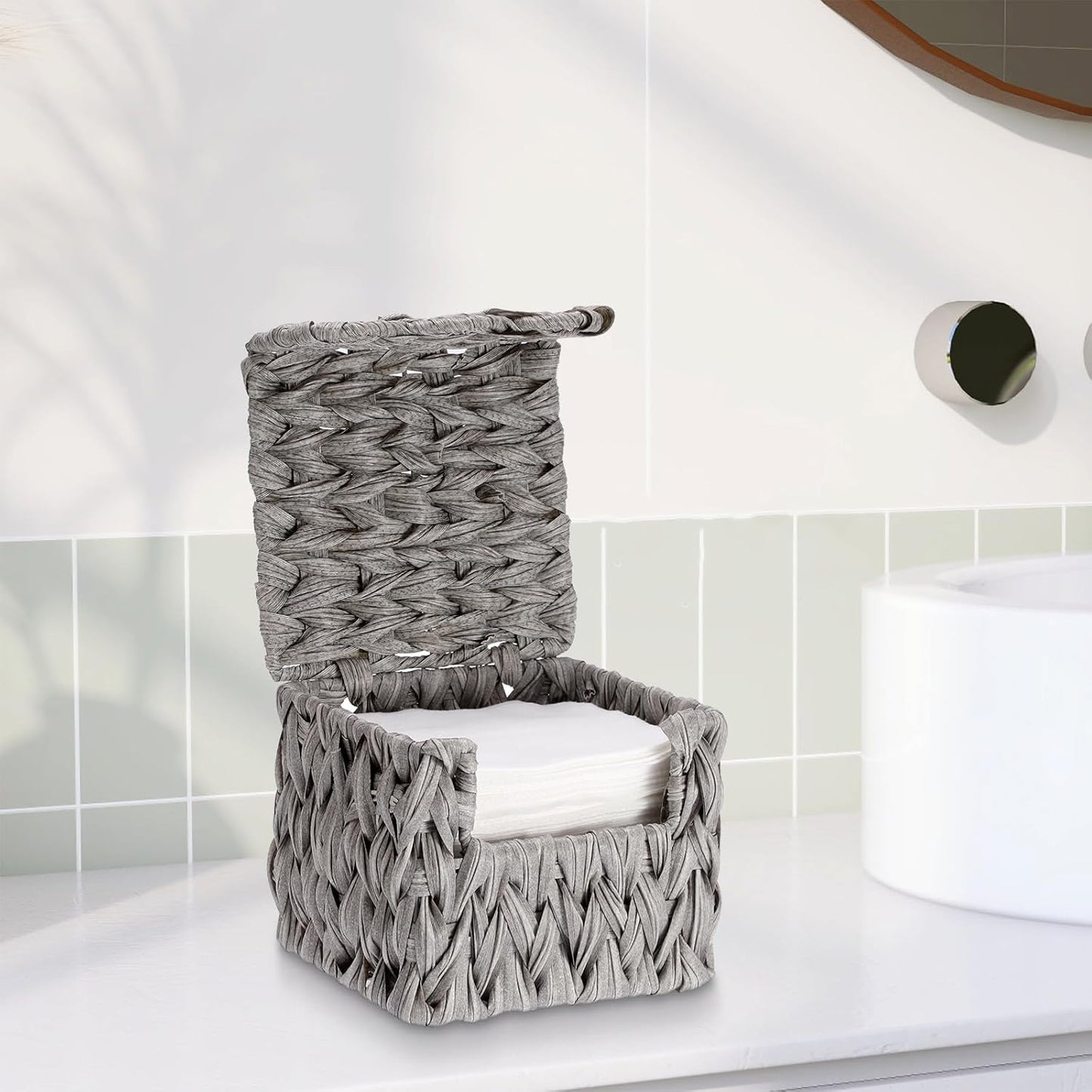 Rattan Disposable Face Towel Holder