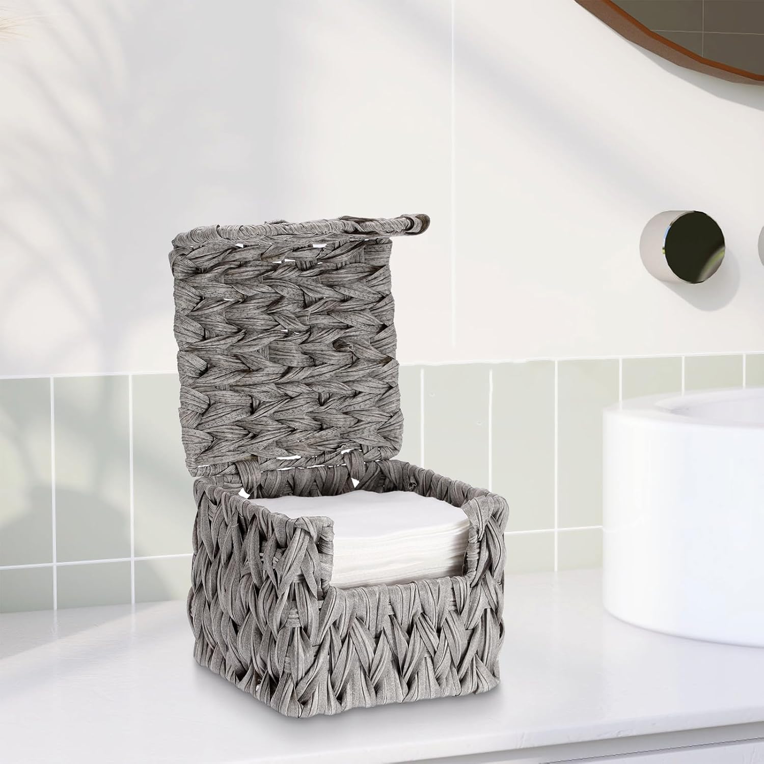 Rattan Disposable Face Towel Holder
