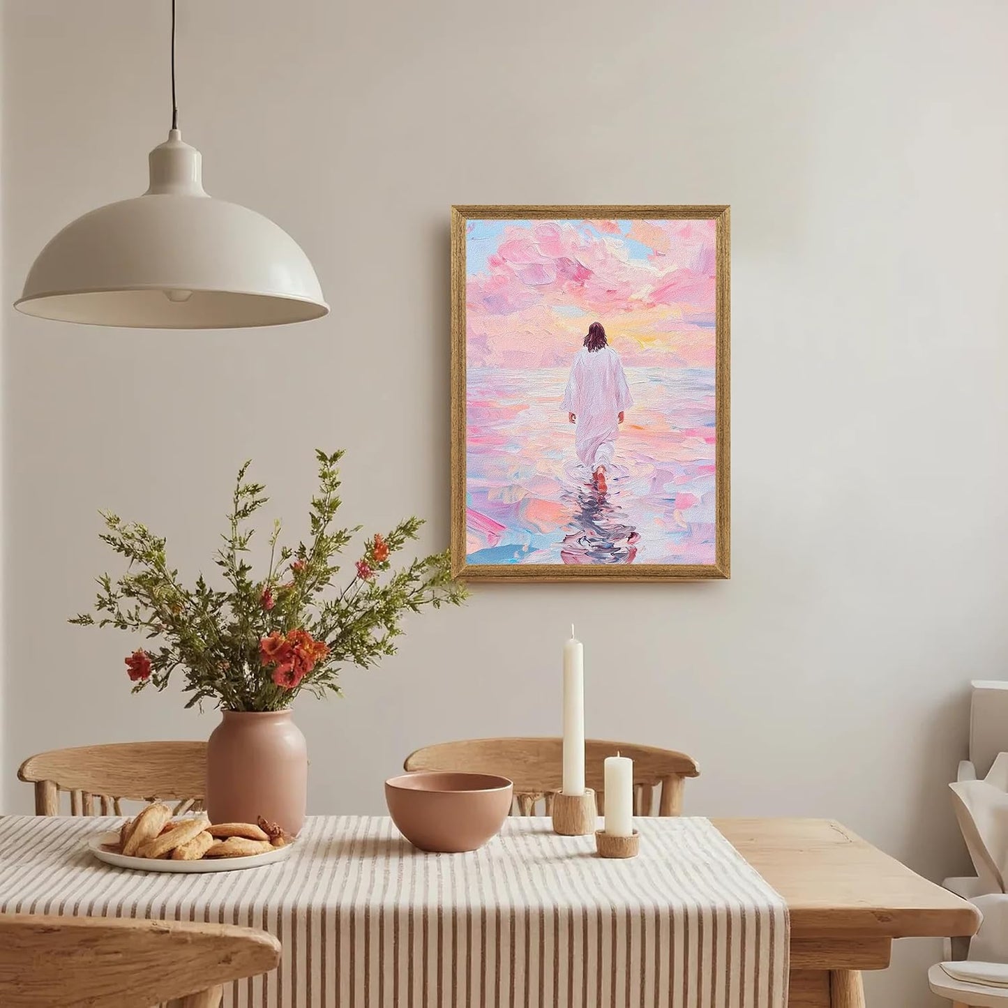 Religious Savior Wall Decor / 16"L x 12"W / Pink Jesus