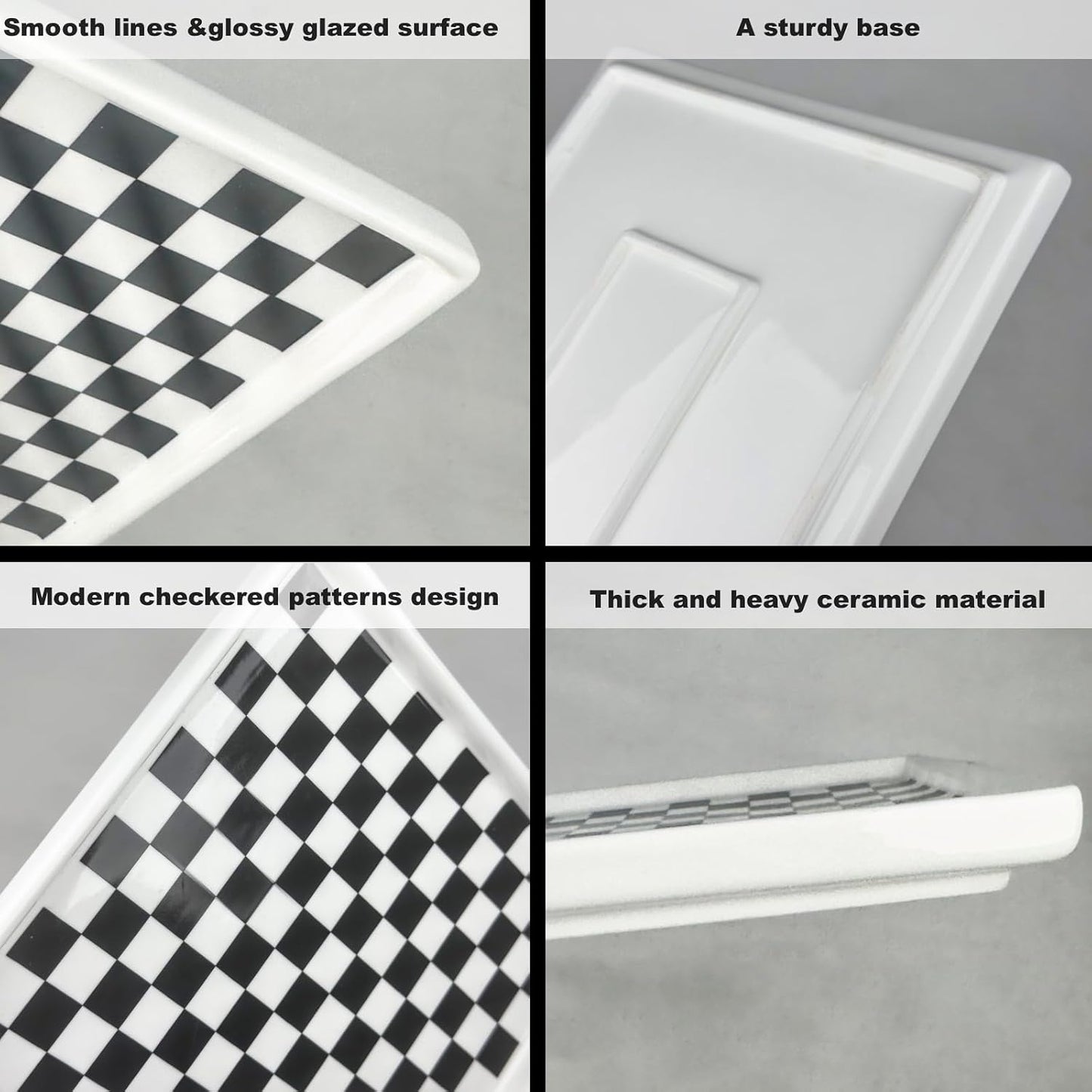 Ceramic Bathroom Tray for Countertop / 11 x 7
