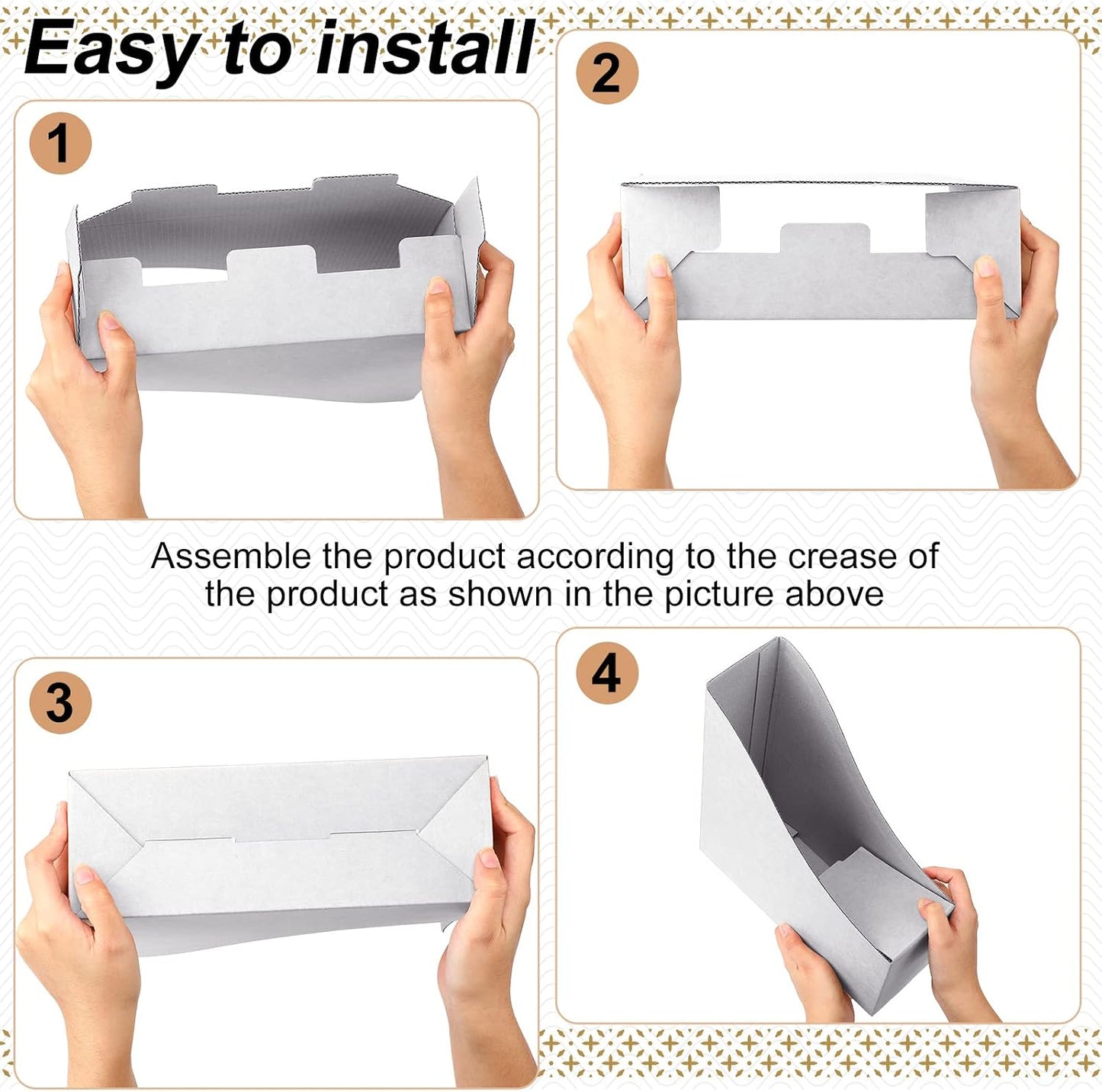 Thenshop 24 Pcs Magazine Files Cardboard Holders,Classic,White | File Organizer Foldable Paper Storage for Desk