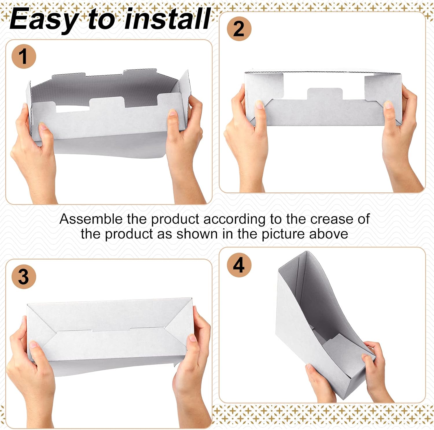 Thenshop 24 Pcs Magazine Files Cardboard Holders,Classic,White | File Organizer Foldable Paper Storage for Desk